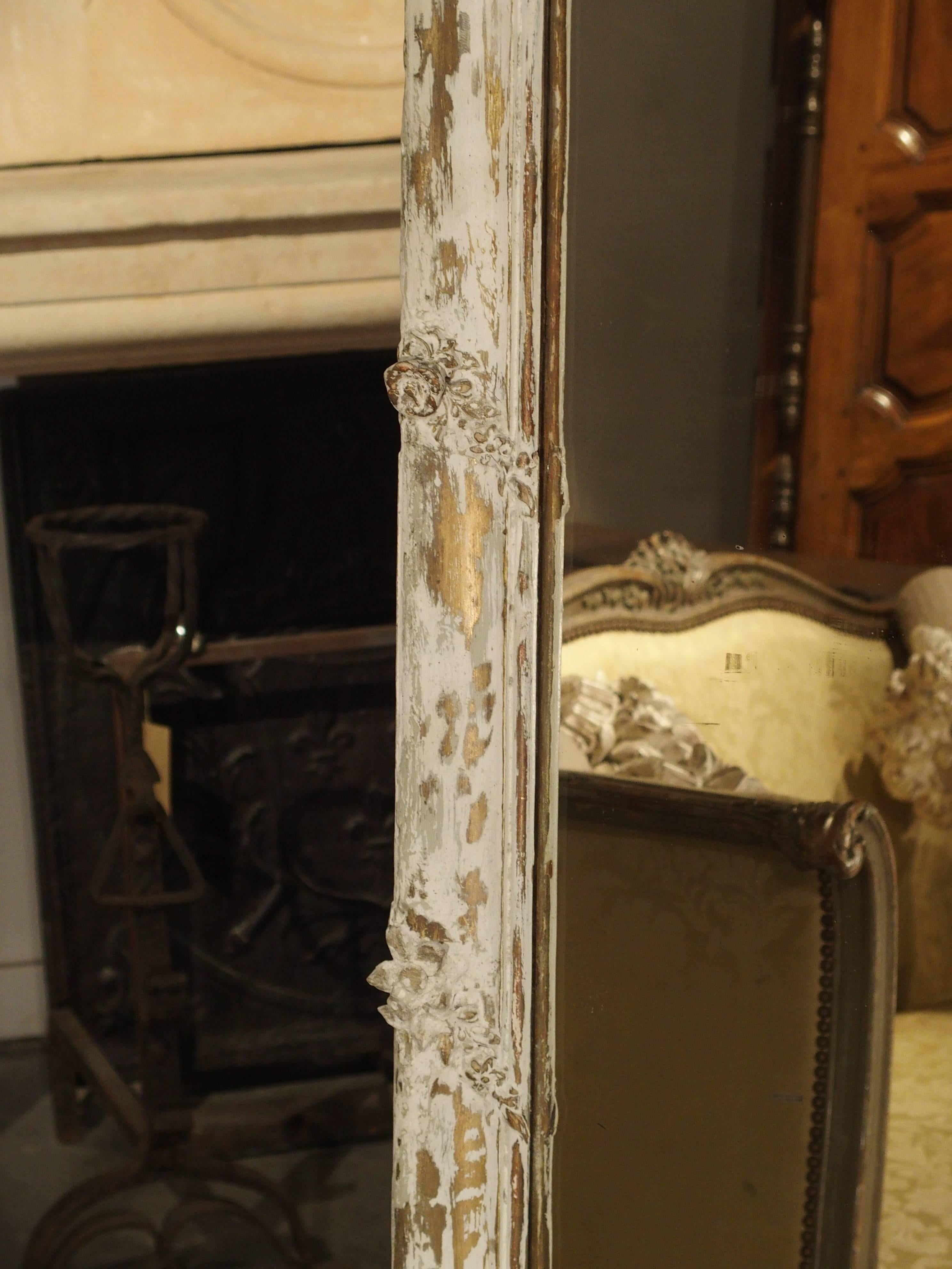 Large 19th Century Louis XV Style Painted Mirror from France 5