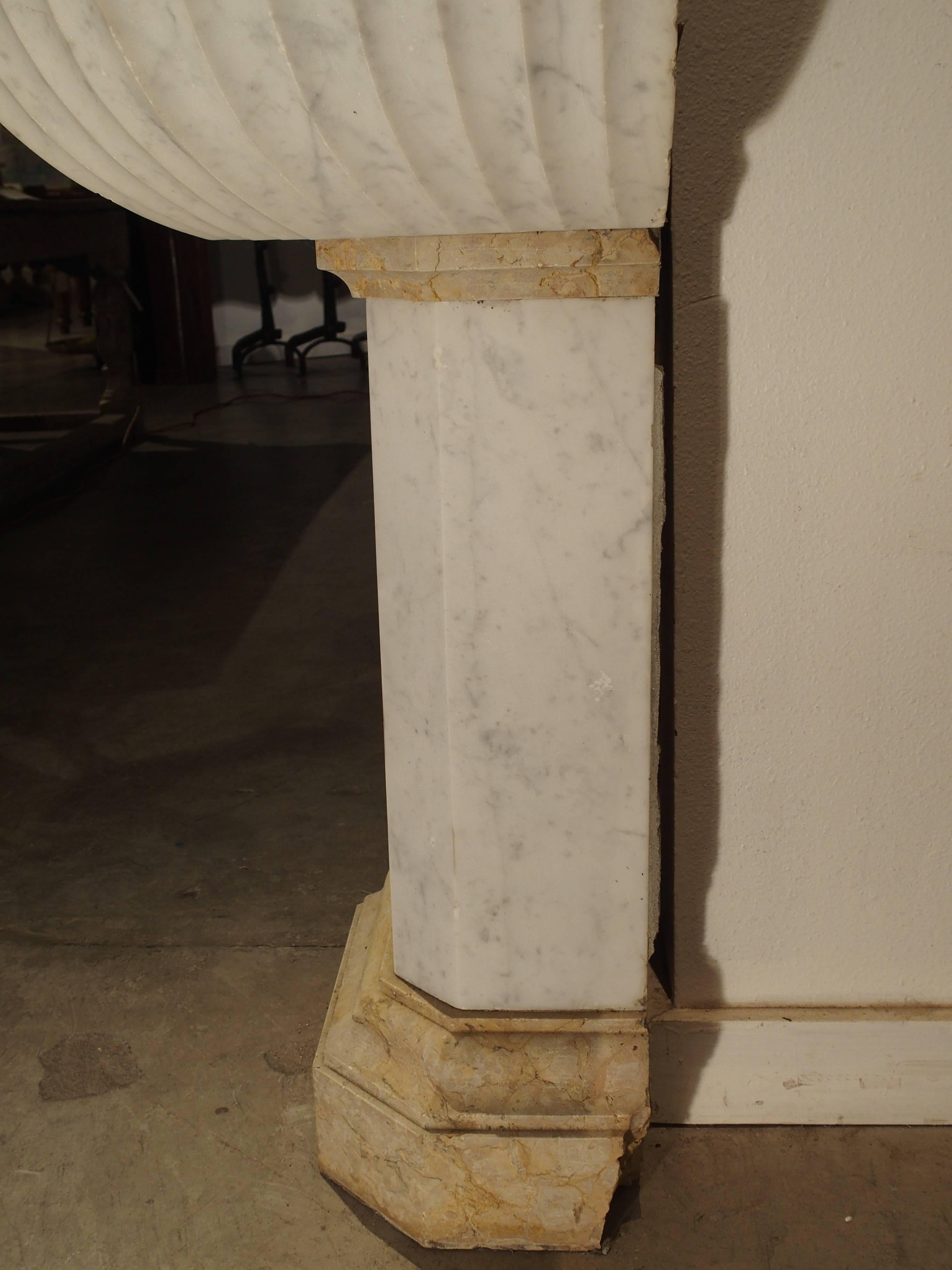 19th Century Antique Carved Marble Wall Fountain from Italy, circa 1850