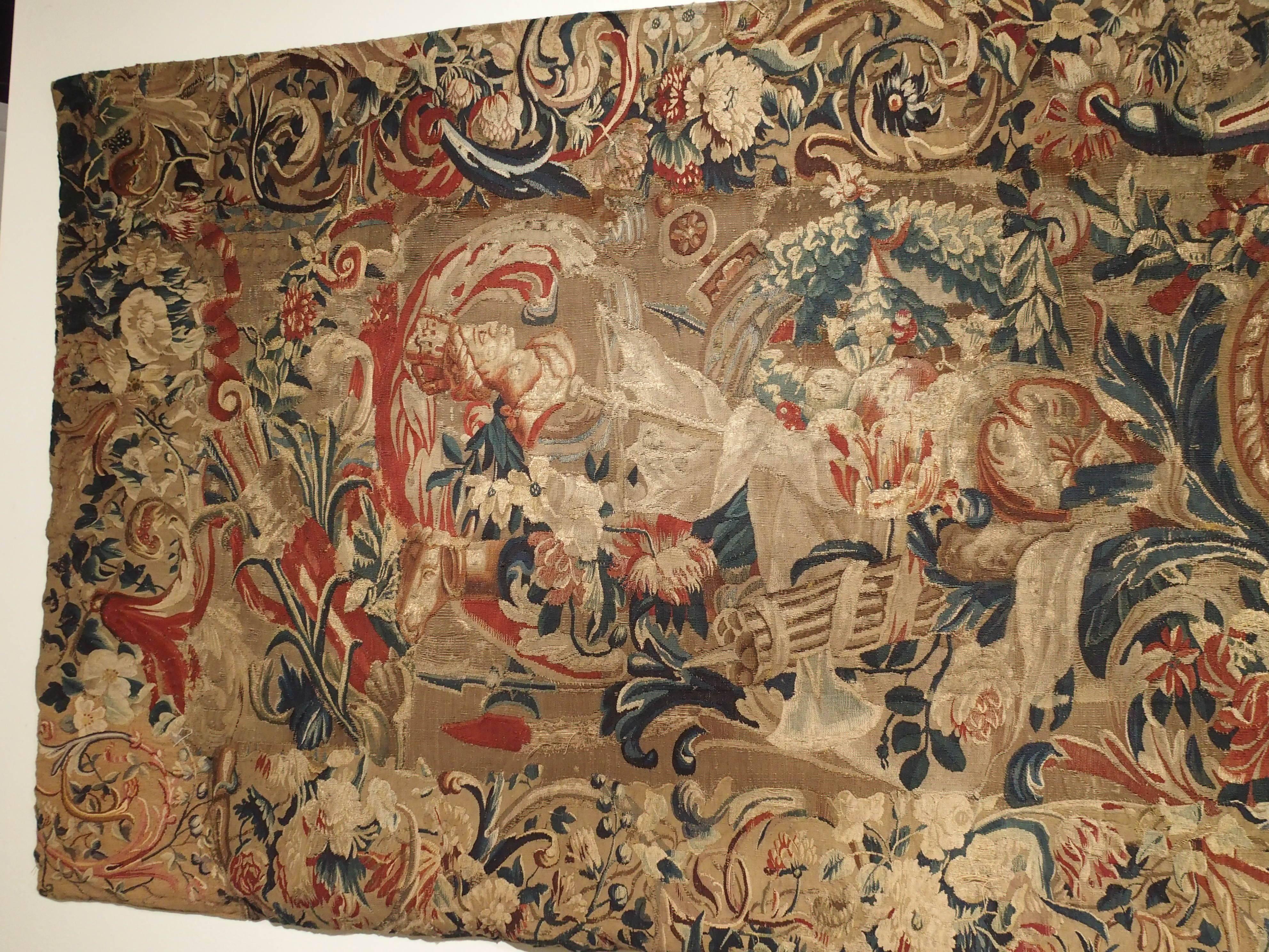 Antique French Beauvais Tapestry from the Late 17th Century For Sale 2