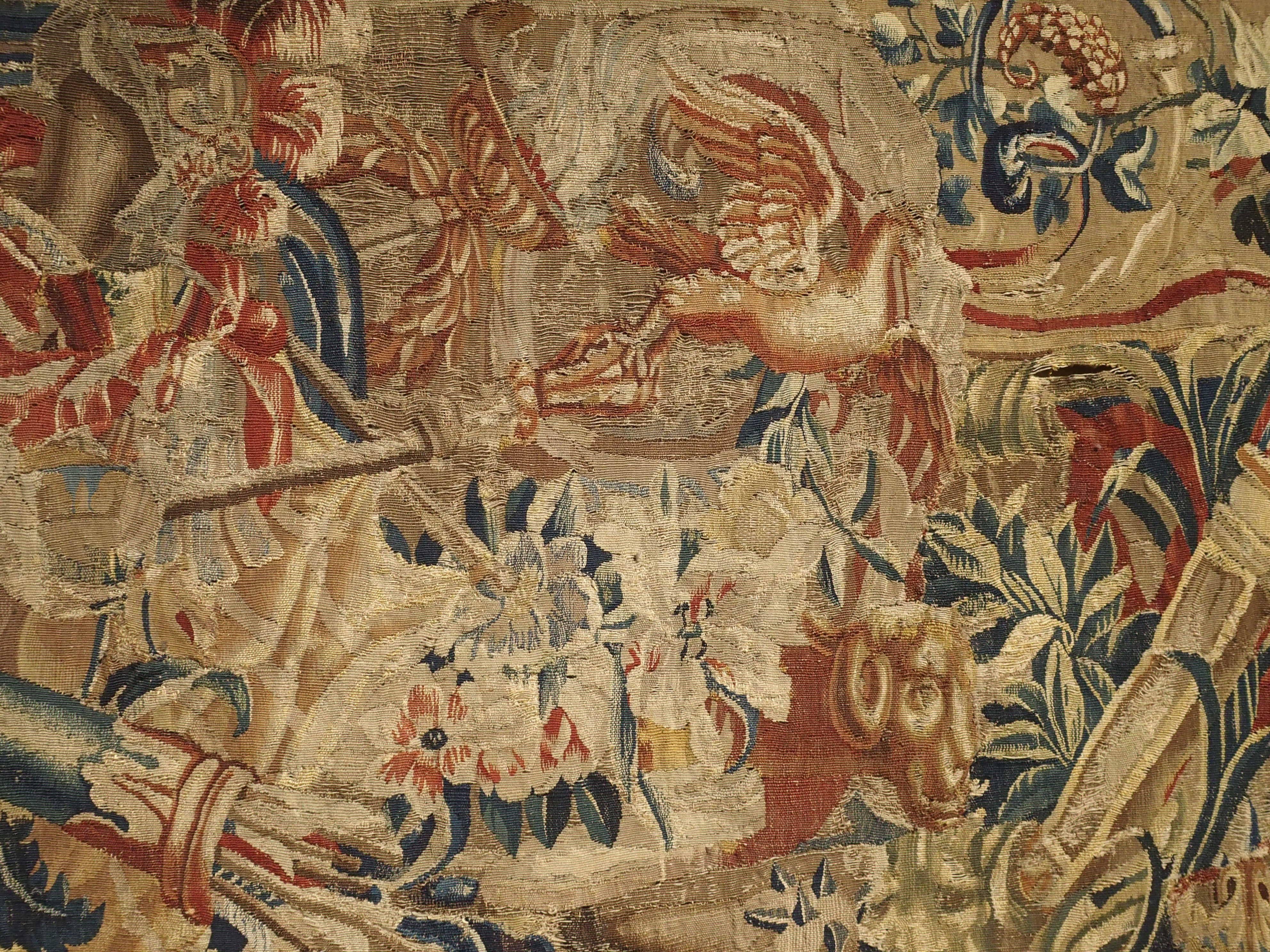 Antiker französischer Beauvais-Wandteppich aus dem späten 17. Jahrhundert (Wolle) im Angebot