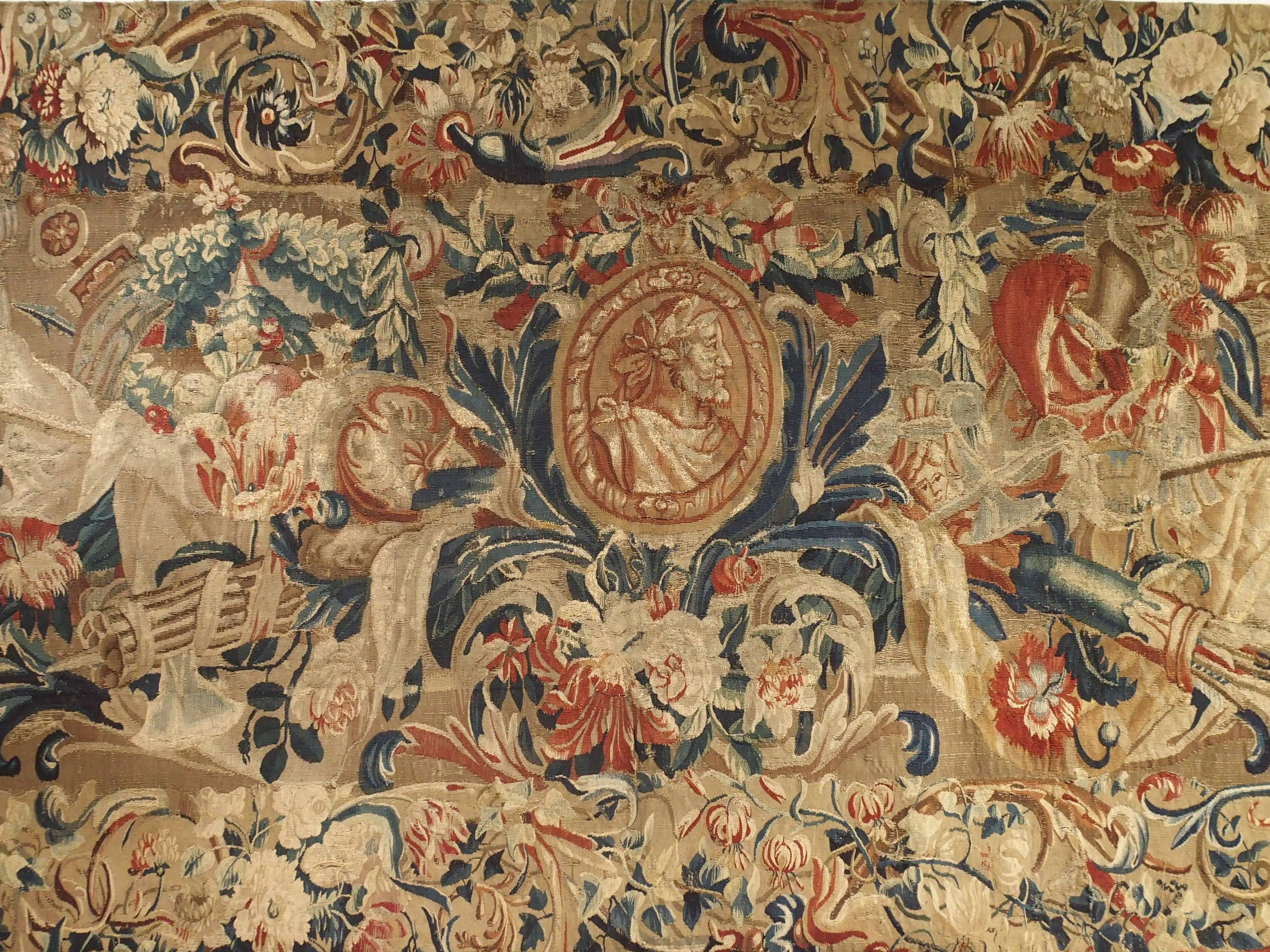 Antique French Beauvais Tapestry from the Late 17th Century For Sale 3