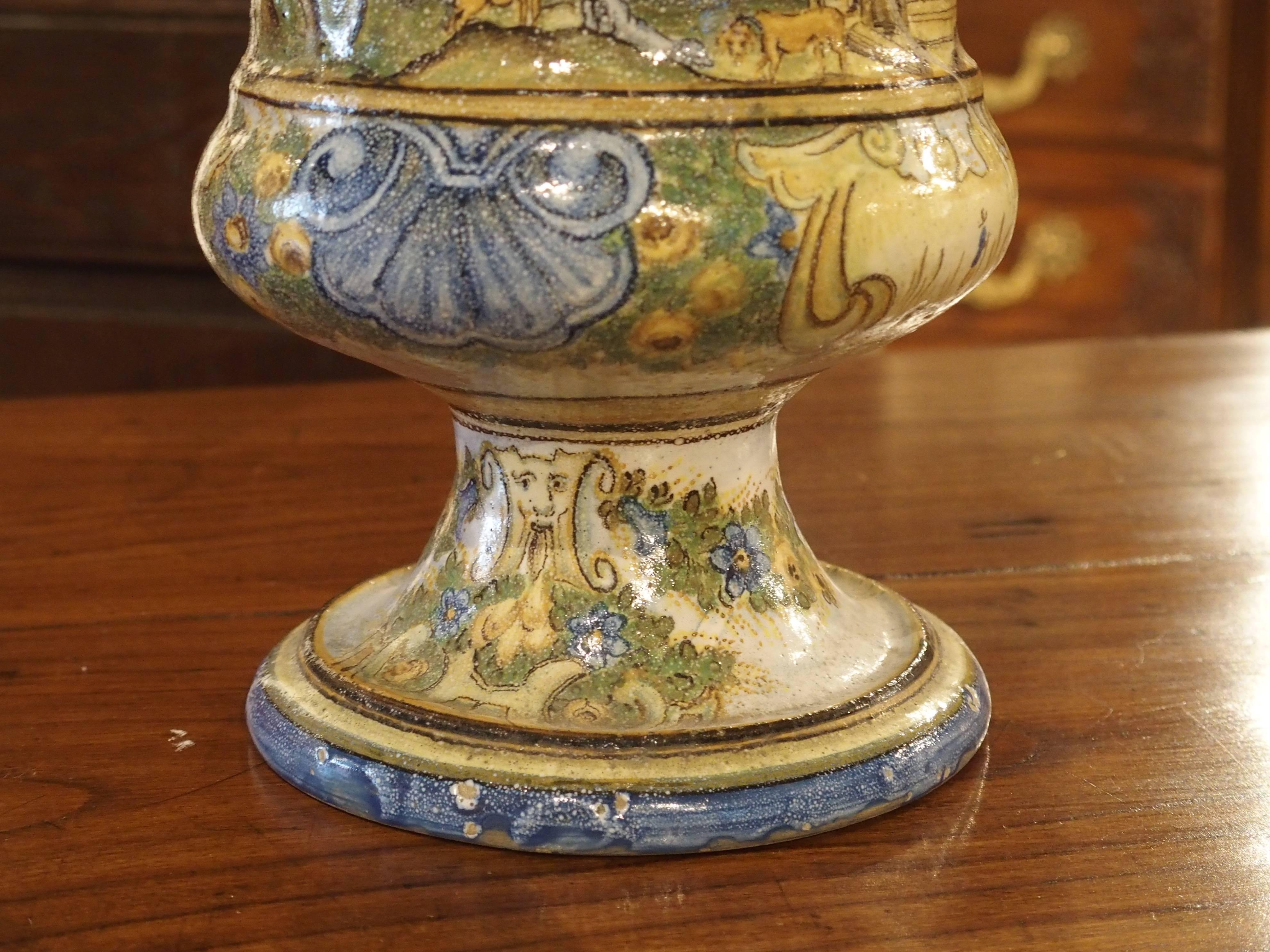 Small Antique Ceramic Urn from Italy, Early 1800s 3