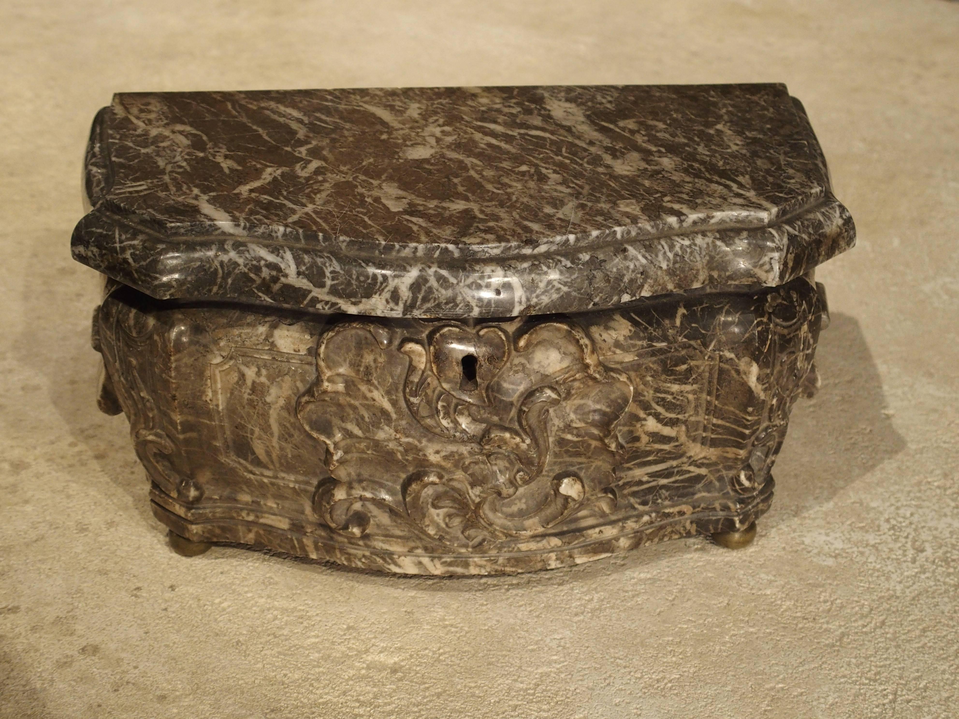 Louis XV Early 18th Century French Marble Tobacco Box