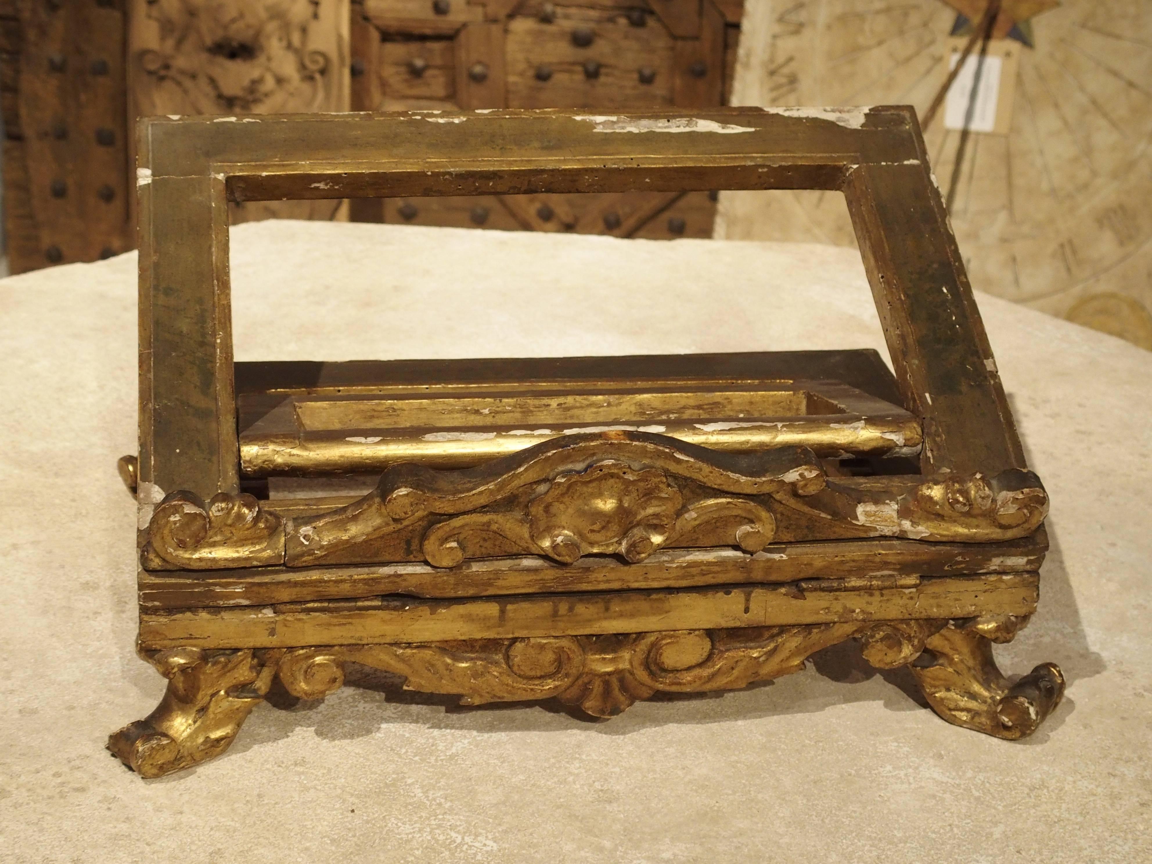 Louis XV Antique Giltwood Table Lectern, France, circa 1815