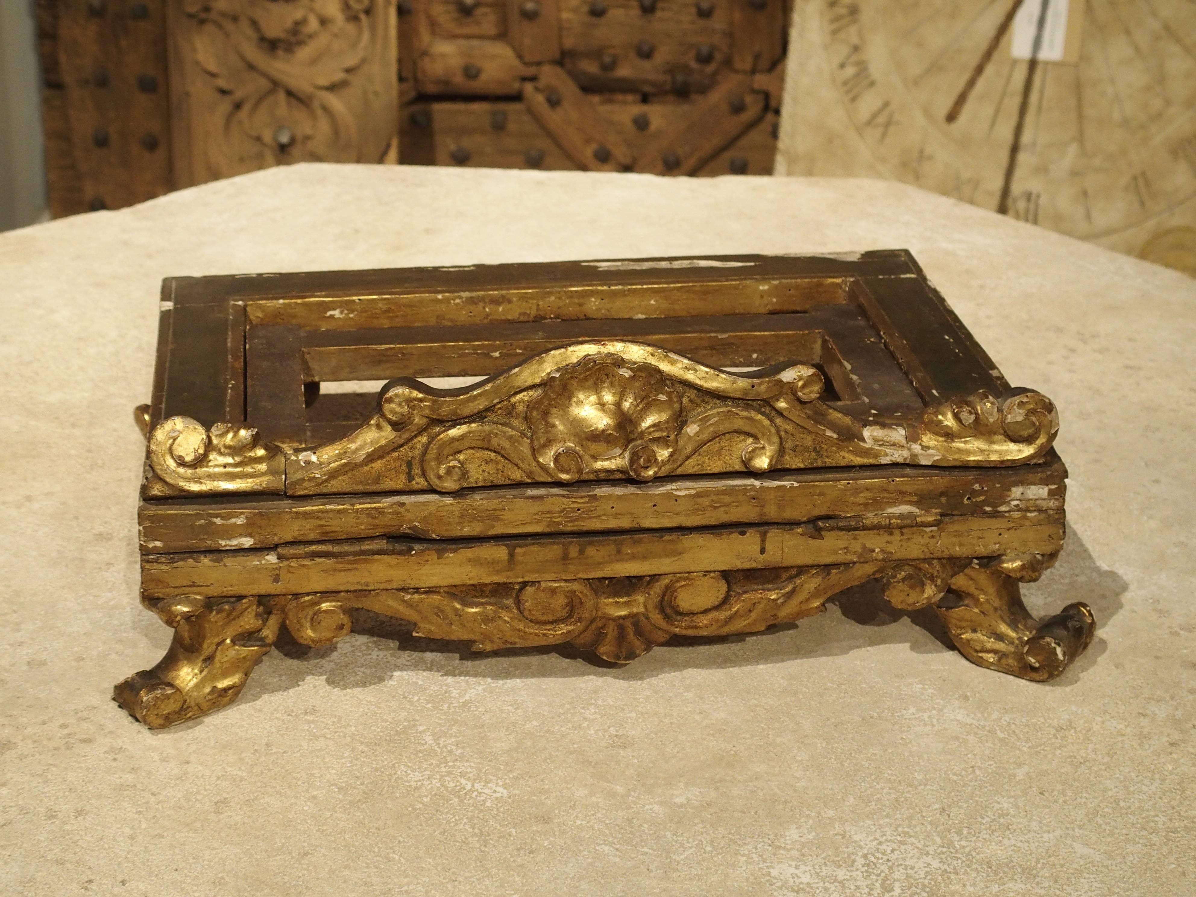 French Antique Giltwood Table Lectern, France, circa 1815