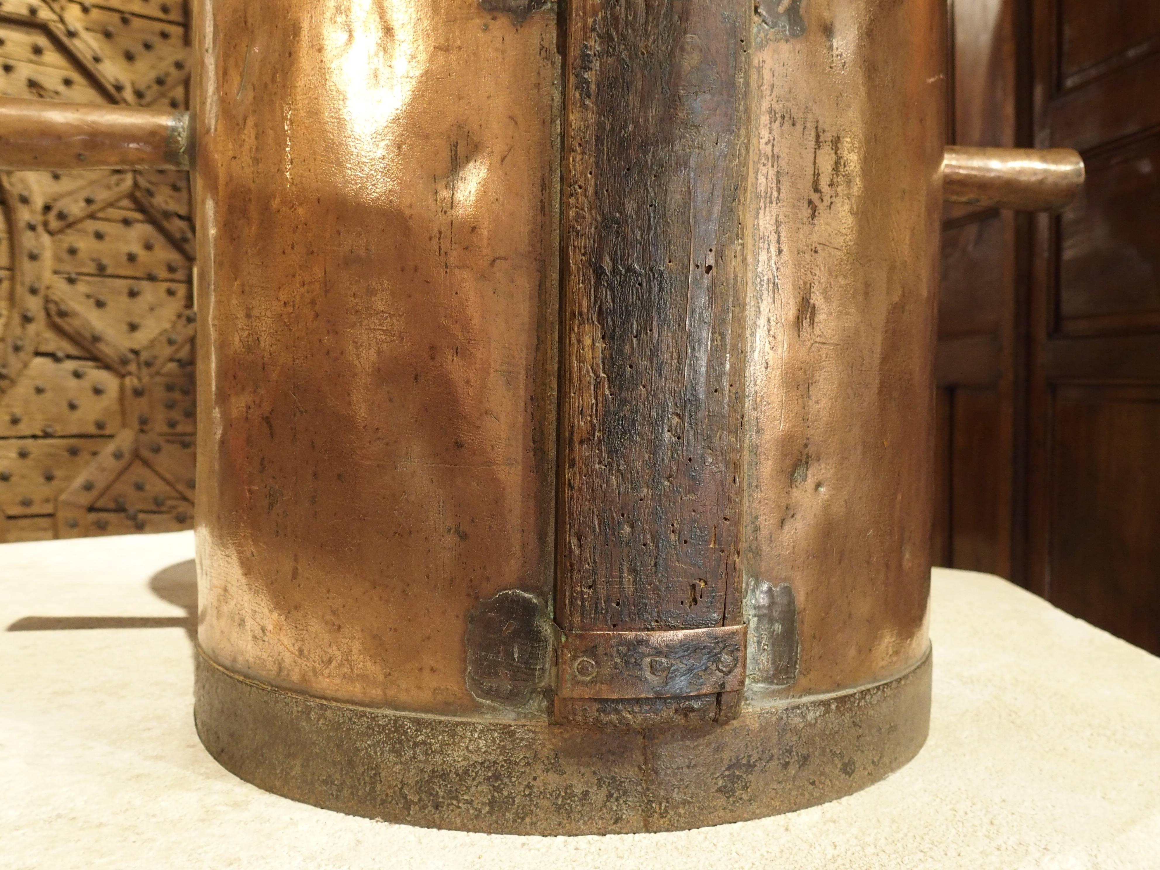 Antique Copper 50 Liter Wine Vessel from Carcassonne France, circa 1850 3