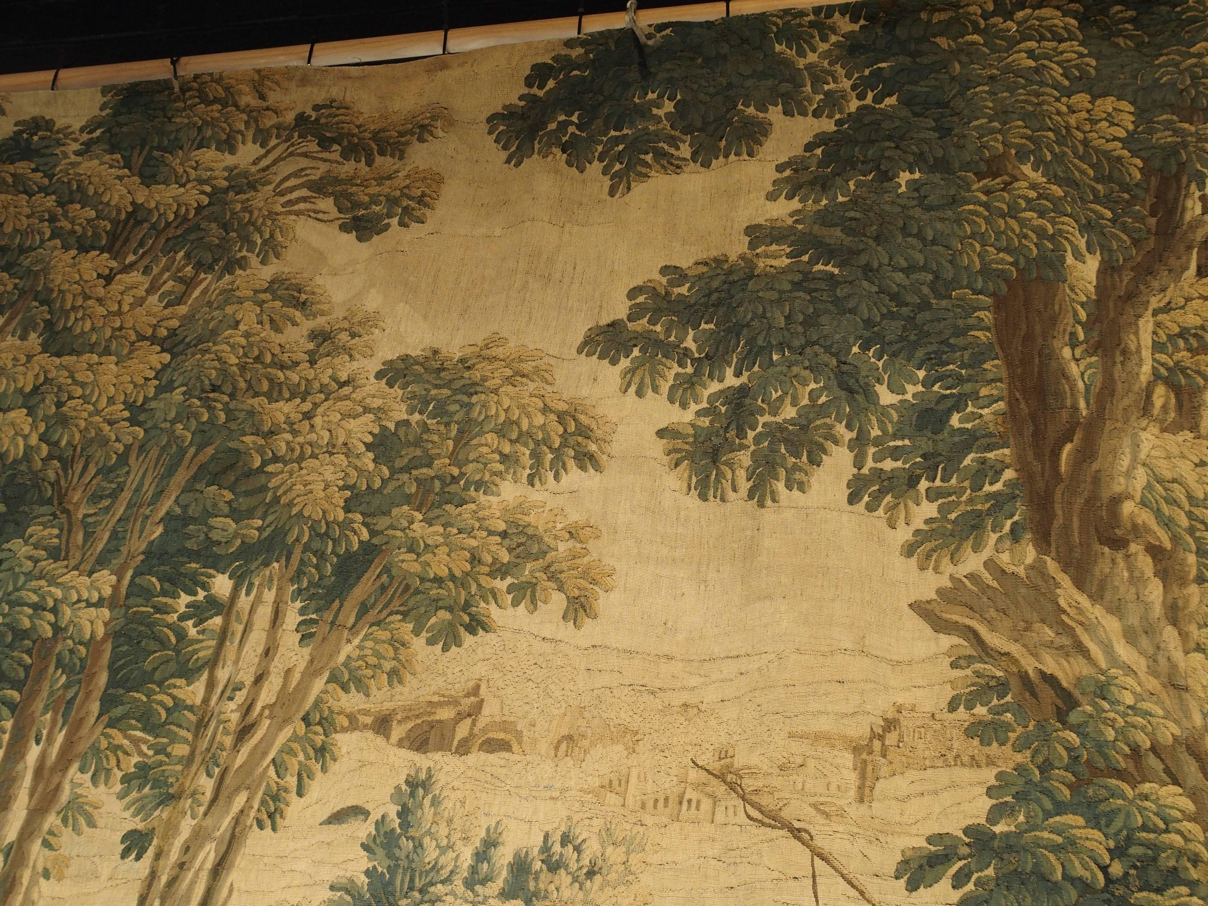 Louis XV Silk and Wool Aubusson Pastoral Watermill Tapestry, circa 1760