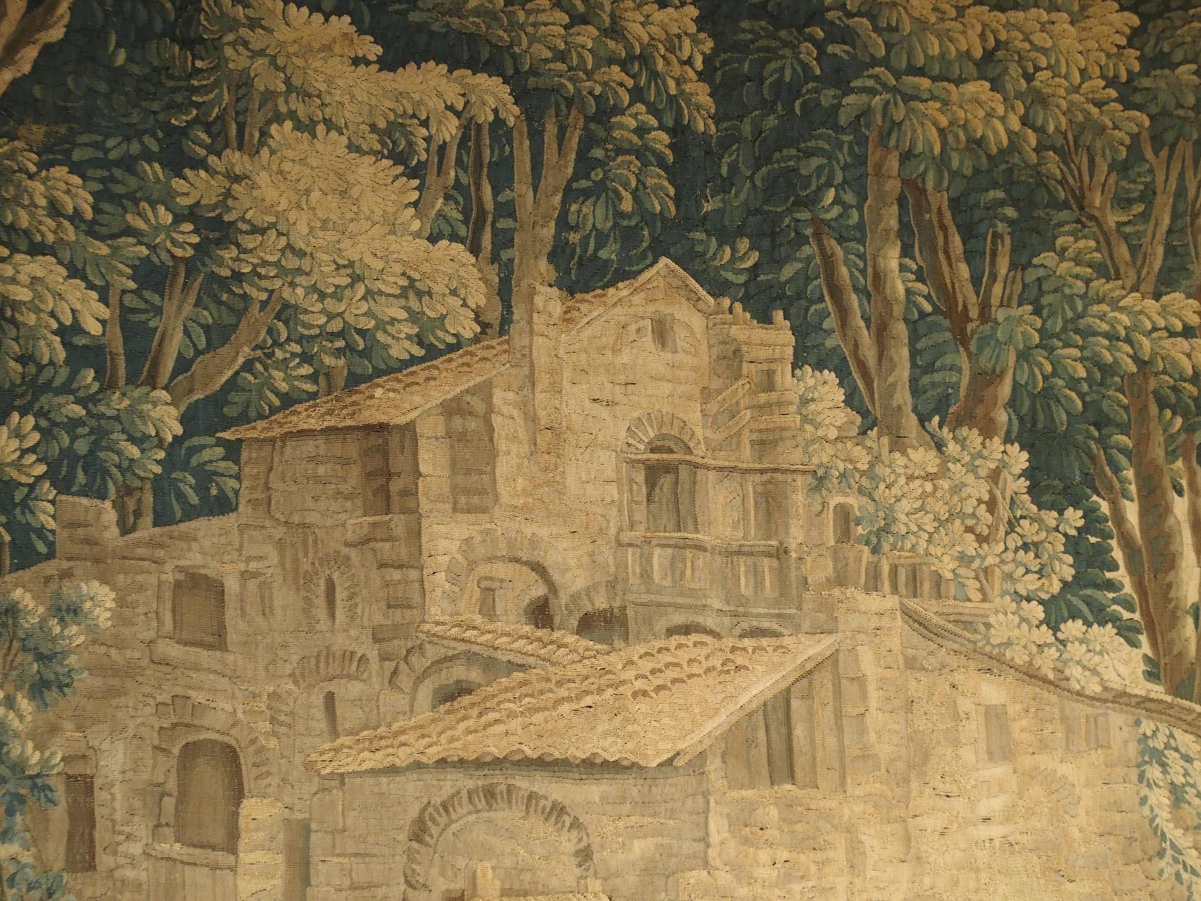 Silk and Wool Aubusson Pastoral Watermill Tapestry, circa 1760 1