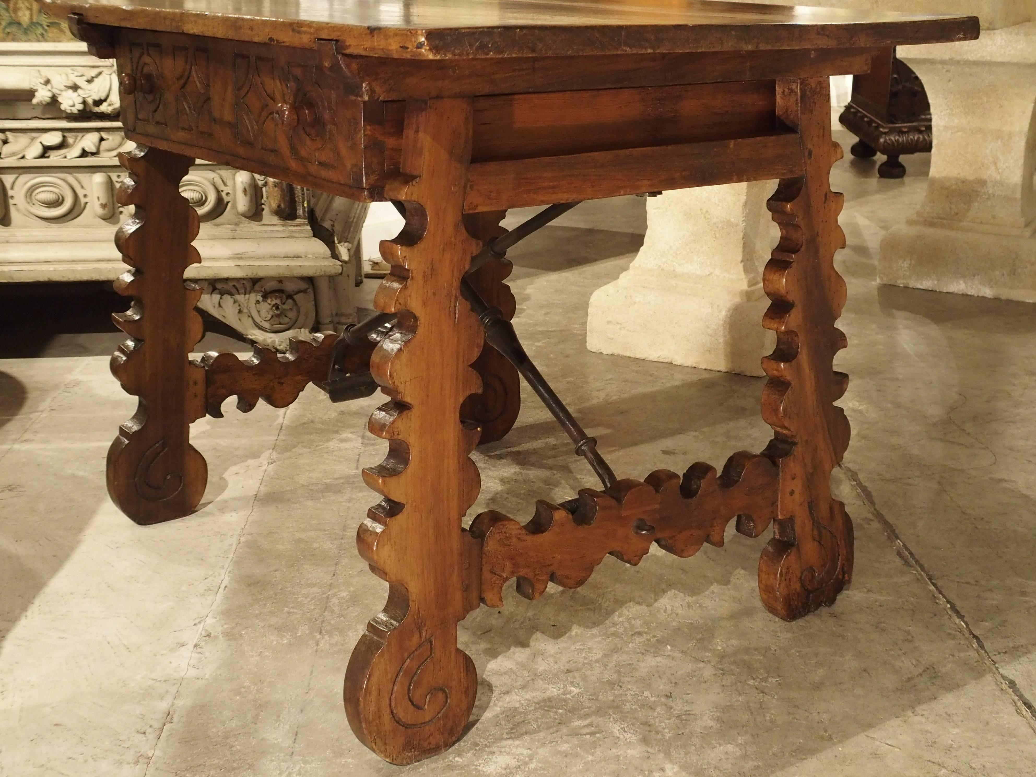 18th Century and Earlier 17th Century Walnut Wood Table from Northern Spain