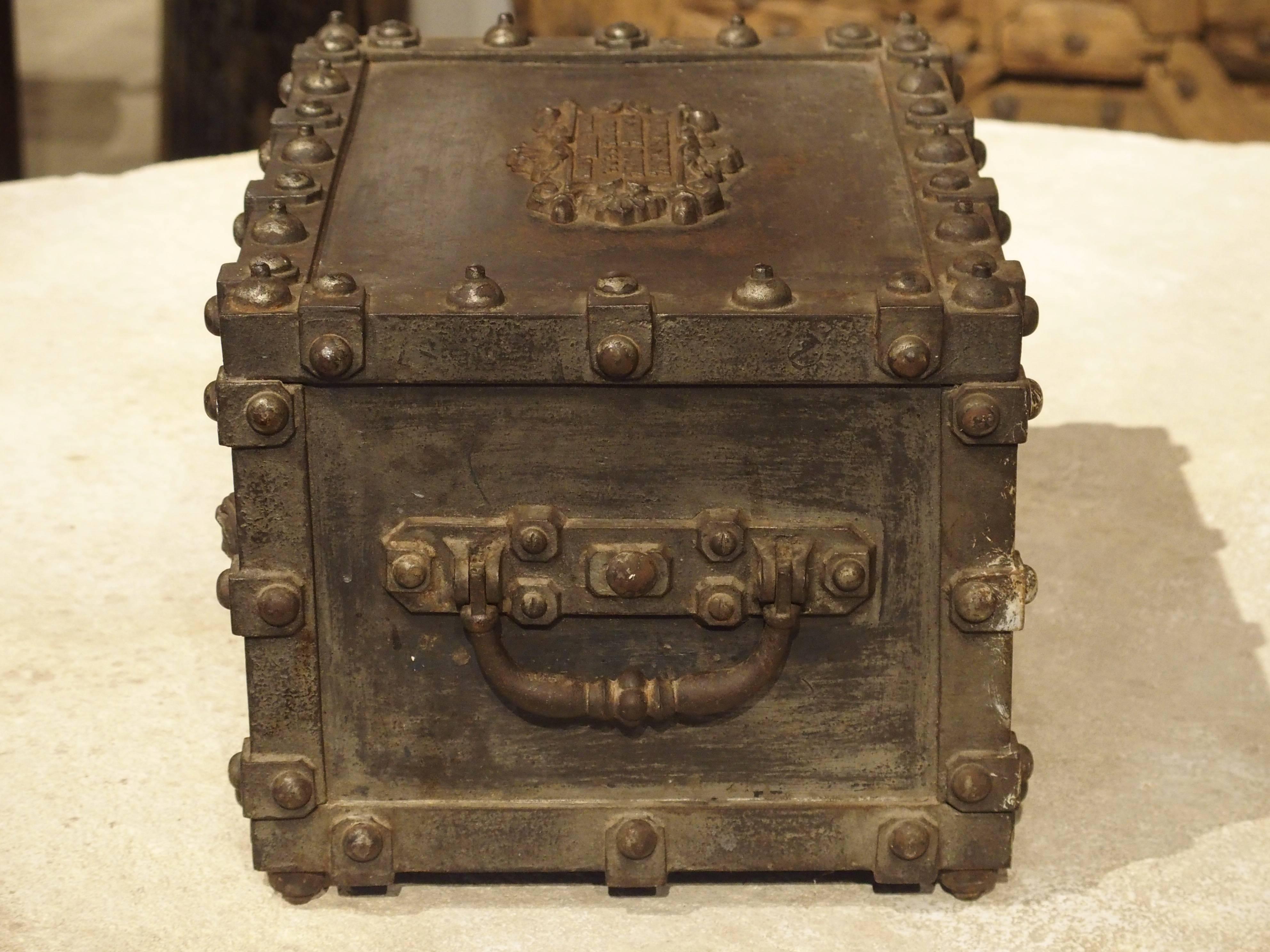 Mid-19th Century Antique Bauche Incombustible Cast Iron Safe from Northeastern France, 1865