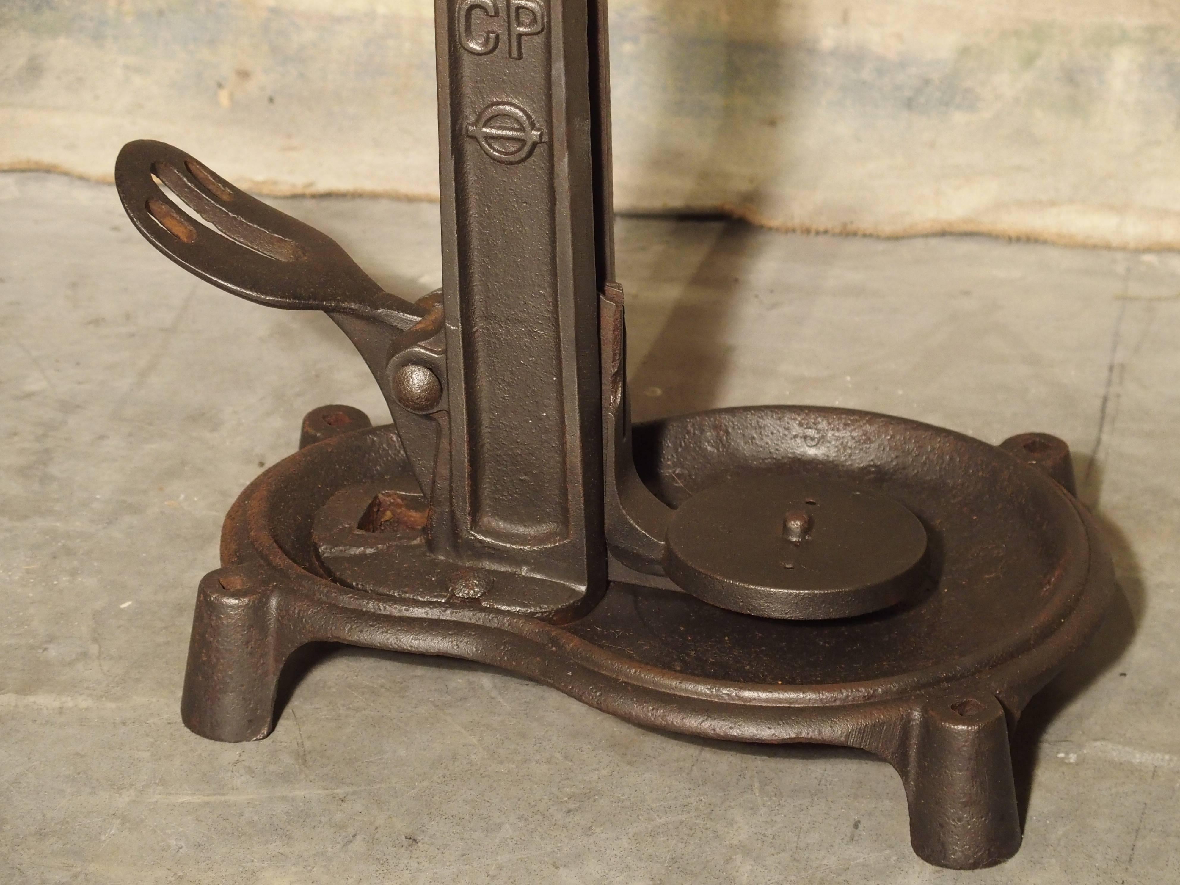 Antique Cast Iron Wine Corking Machine from France, circa 1900 1