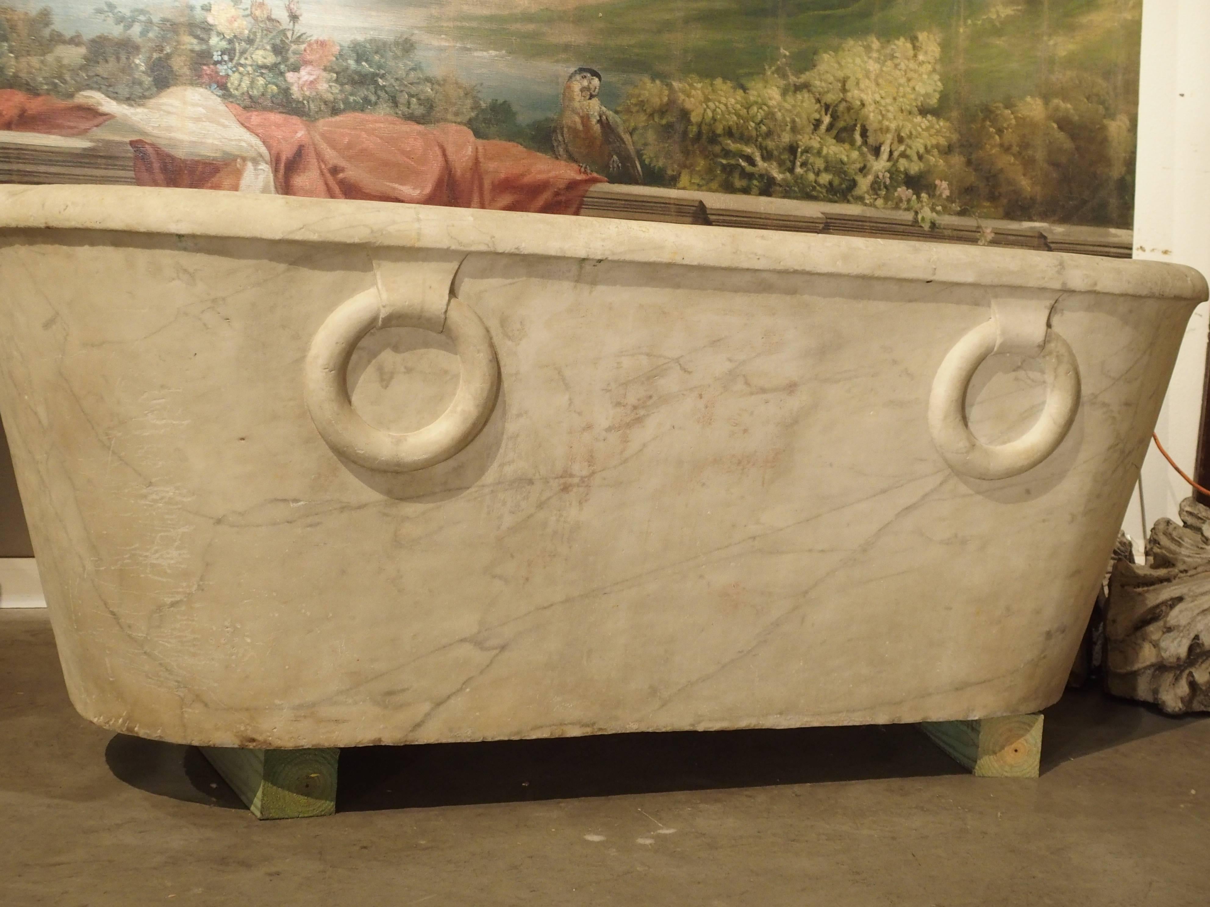 solid marble bathtub