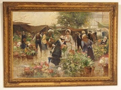 A Pair of Framed Antique Paintings by Giuseppe De Sanctis (1858-1924)