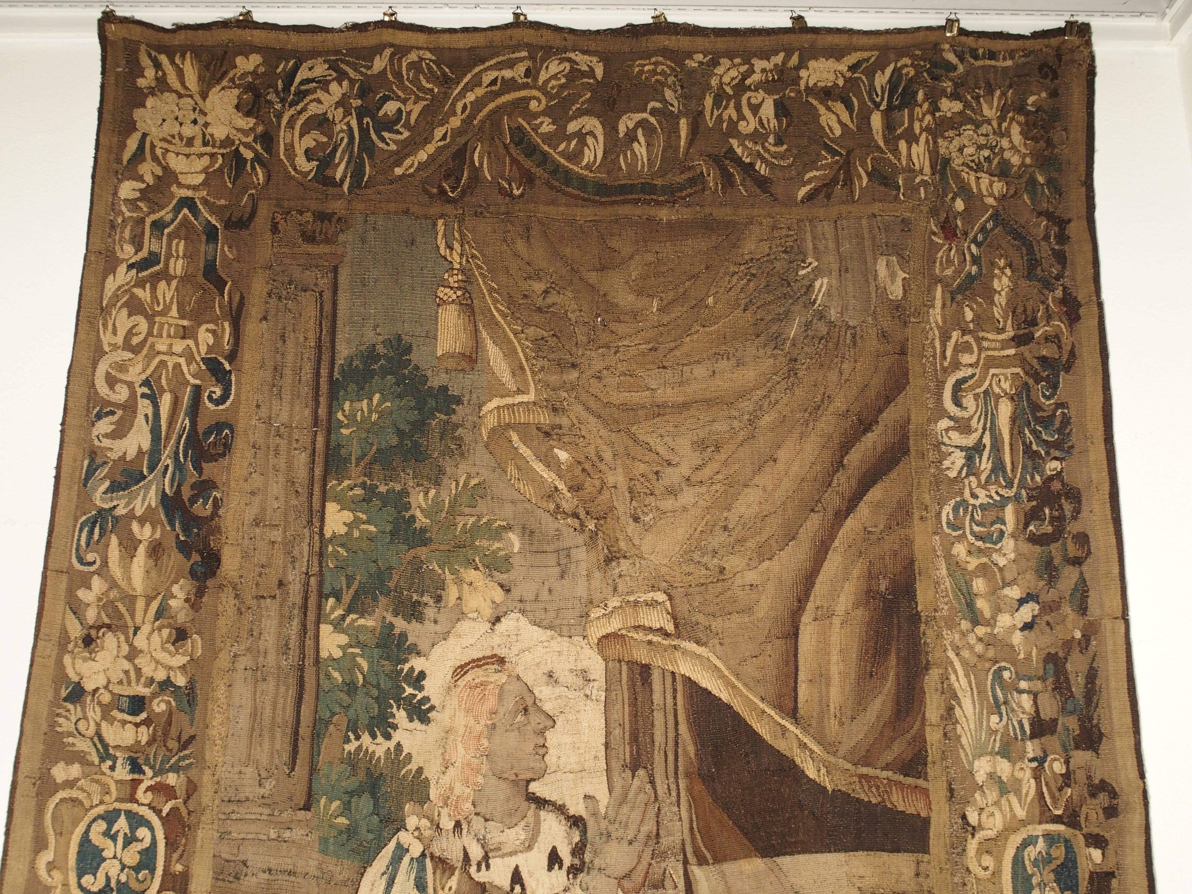 Dyed French Aubusson Tapestry Depicting the Coronation of a King, circa 1600