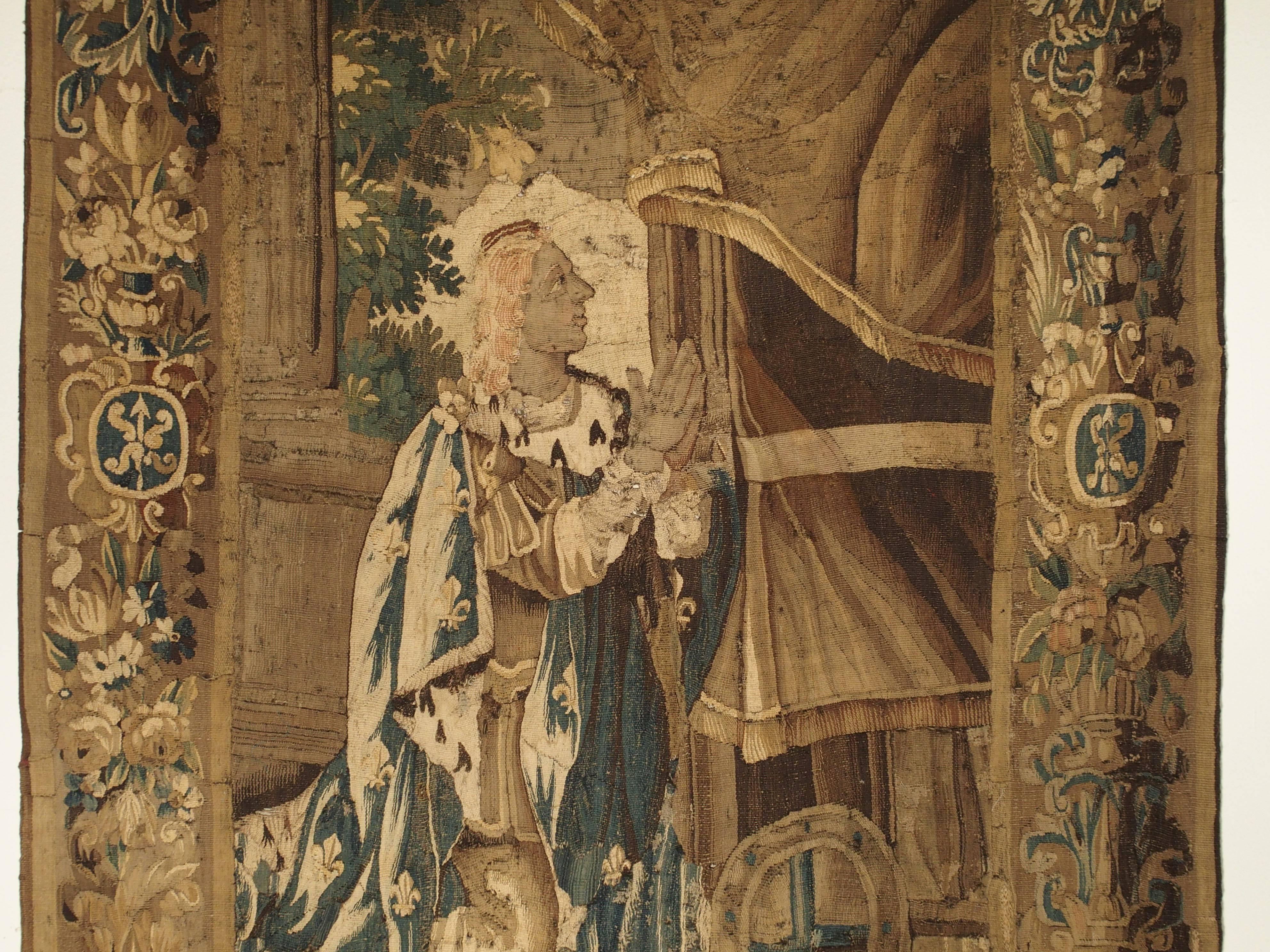 17th Century French Aubusson Tapestry Depicting the Coronation of a King, circa 1600