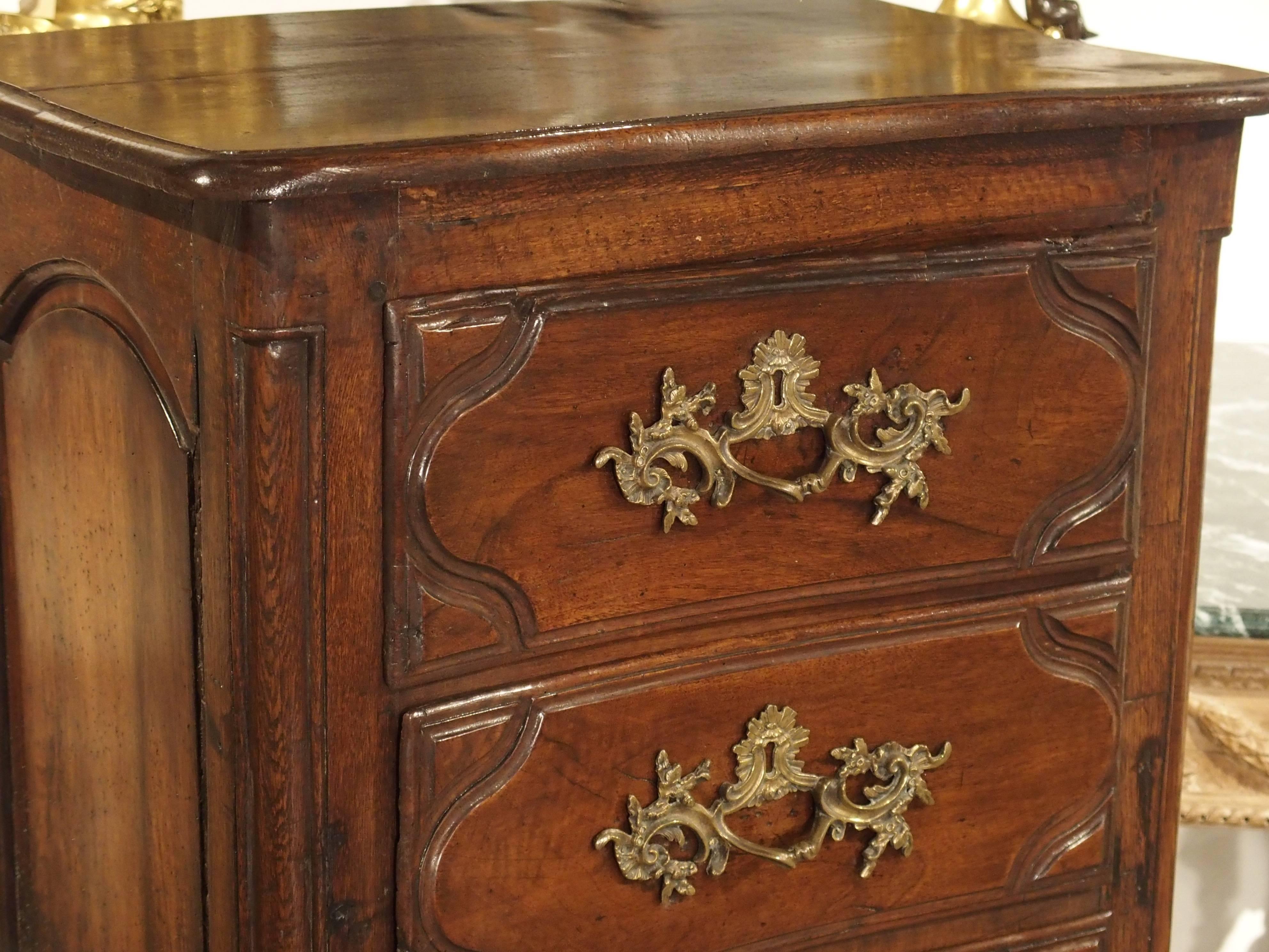 18th Century Walnut and Oak Chiffonier Chest of Drawers from France 1