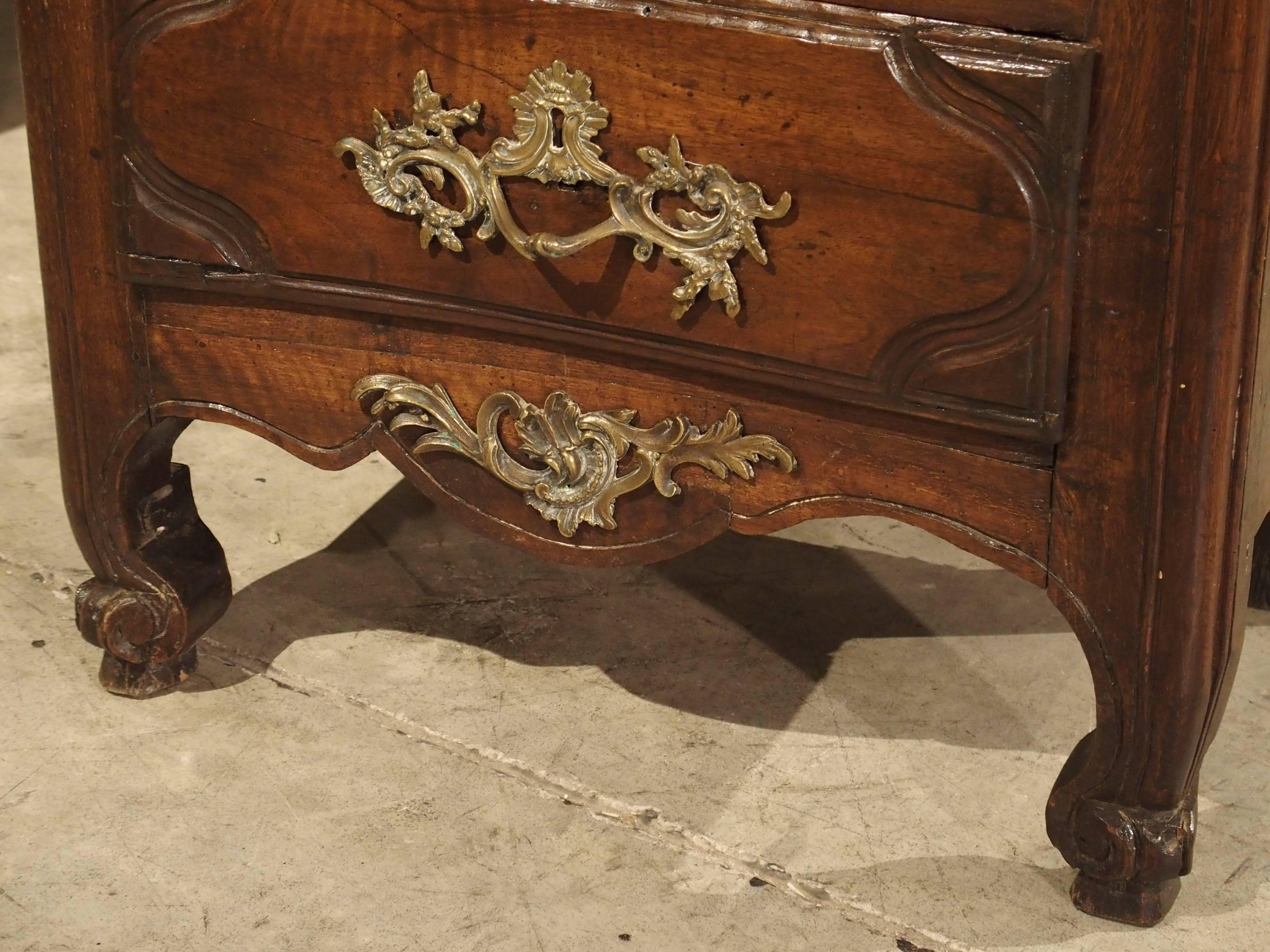 French 18th Century Walnut and Oak Chiffonier Chest of Drawers from France