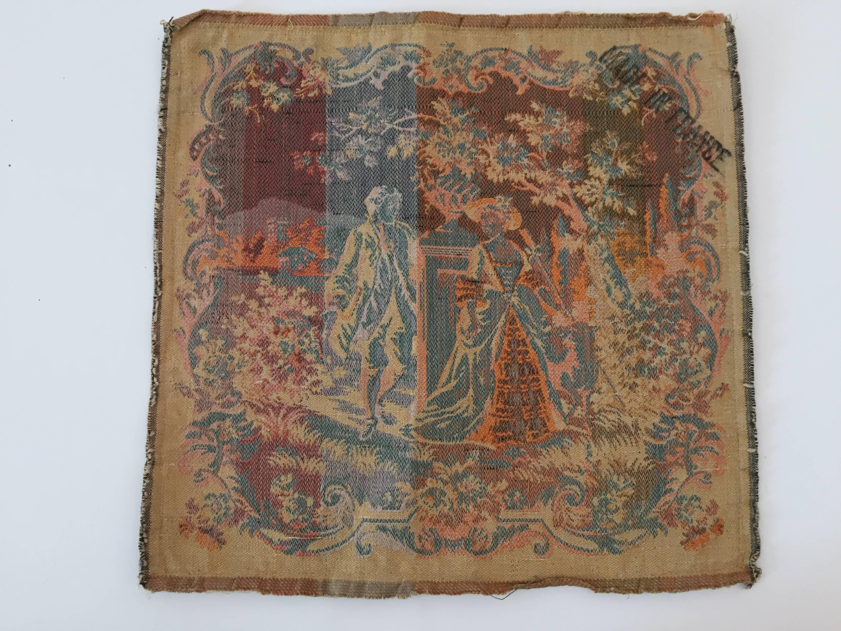 French Aubusson Style Tapestry Fragment with 19th Century Country Side Motif 2