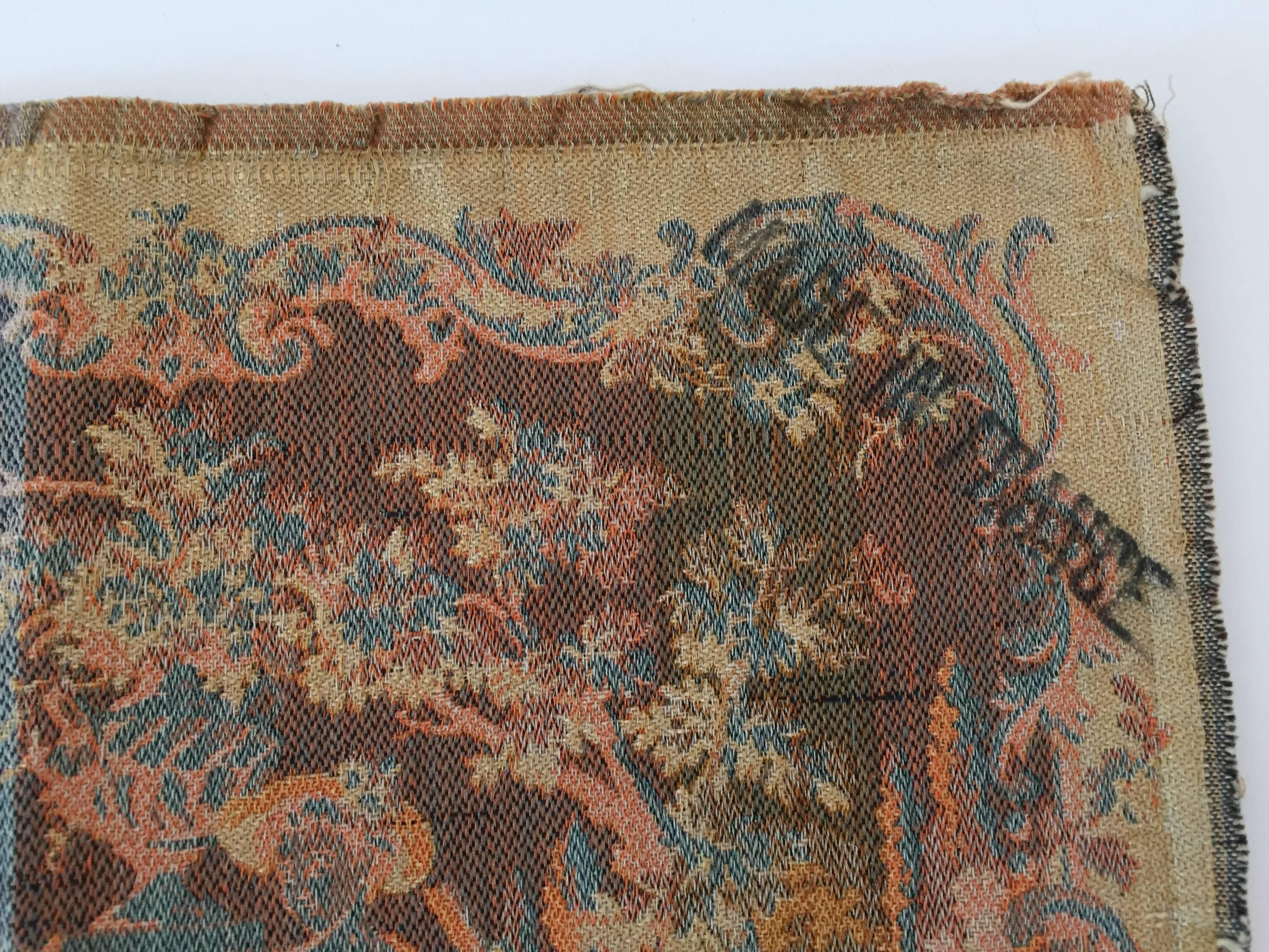 French Aubusson Style Tapestry Fragment with 19th Century Country Side Motif 3