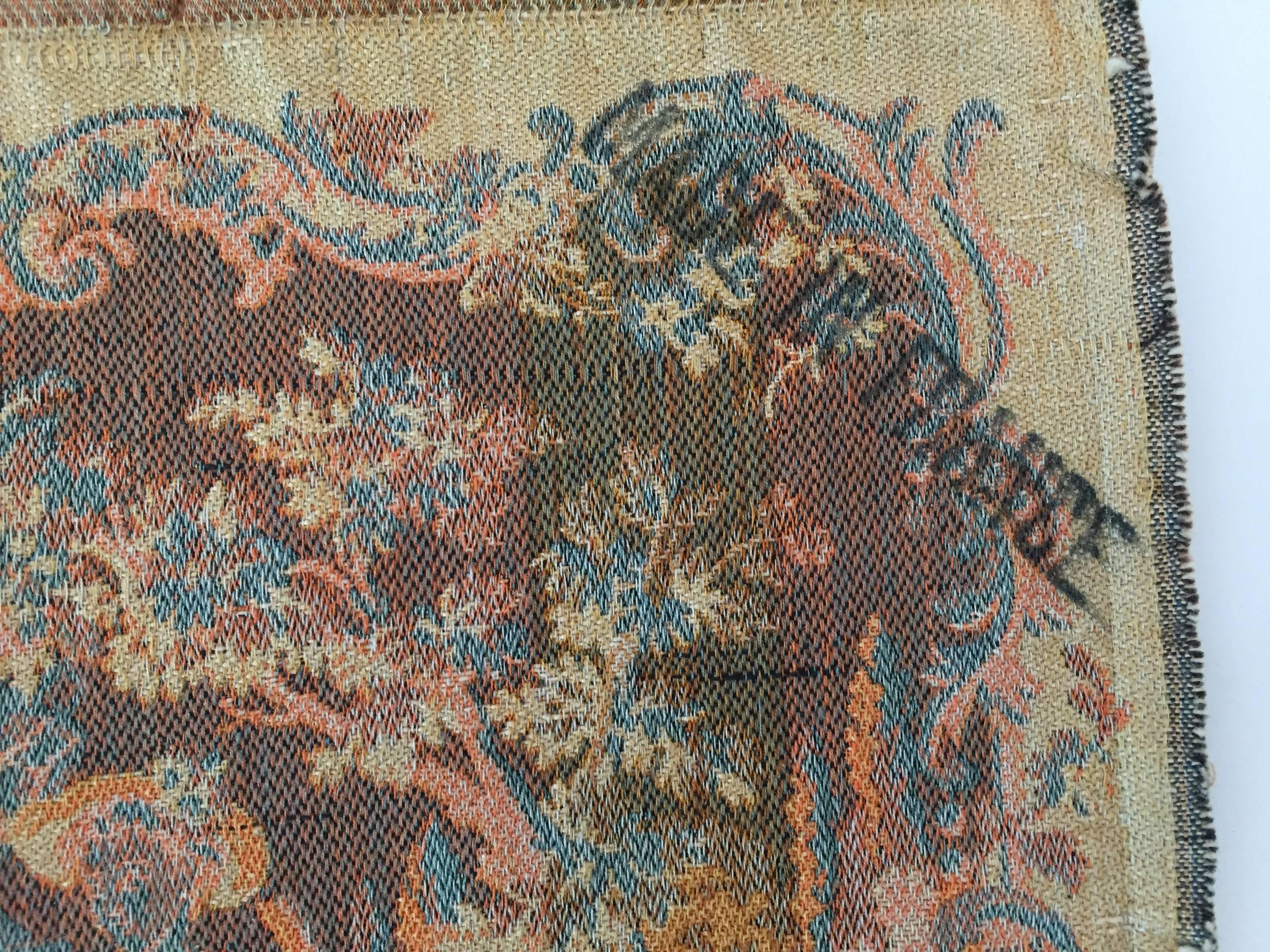 French Aubusson Style Tapestry Fragment with 19th Century Country Side Motif 5