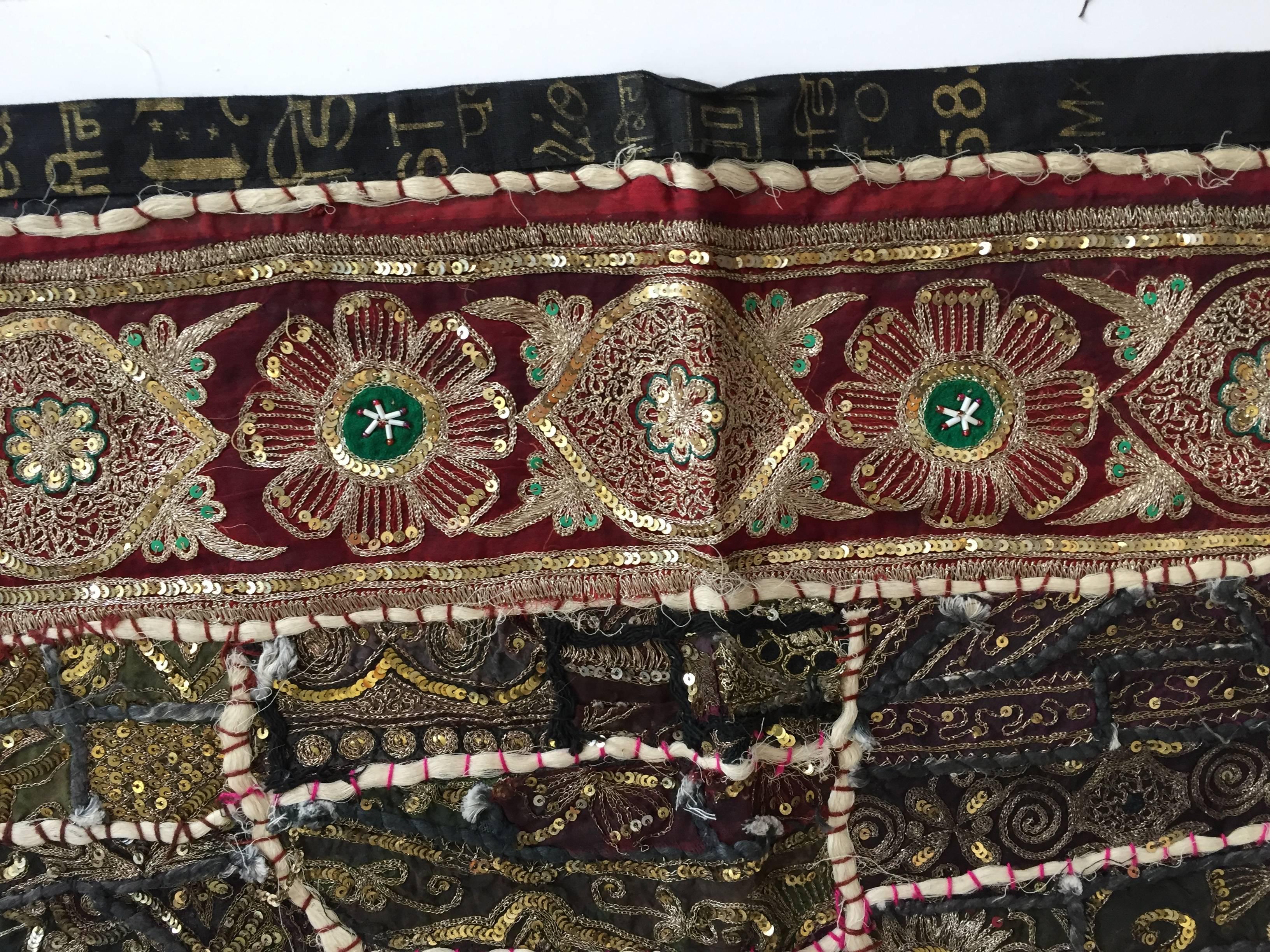 Vintage Handcrafted and Quilted Textile from India For Sale 2