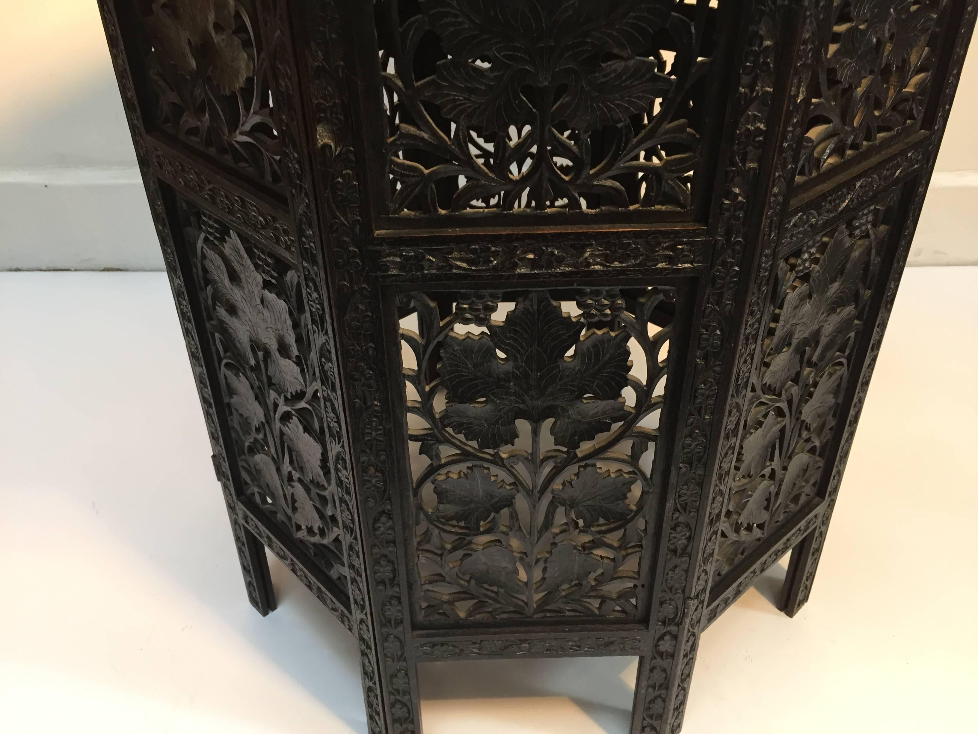 19th Century Anglo Indian Carved Octagonal Table