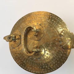 Rajasthani Decorative Brass Lidded Tea Caddy Box