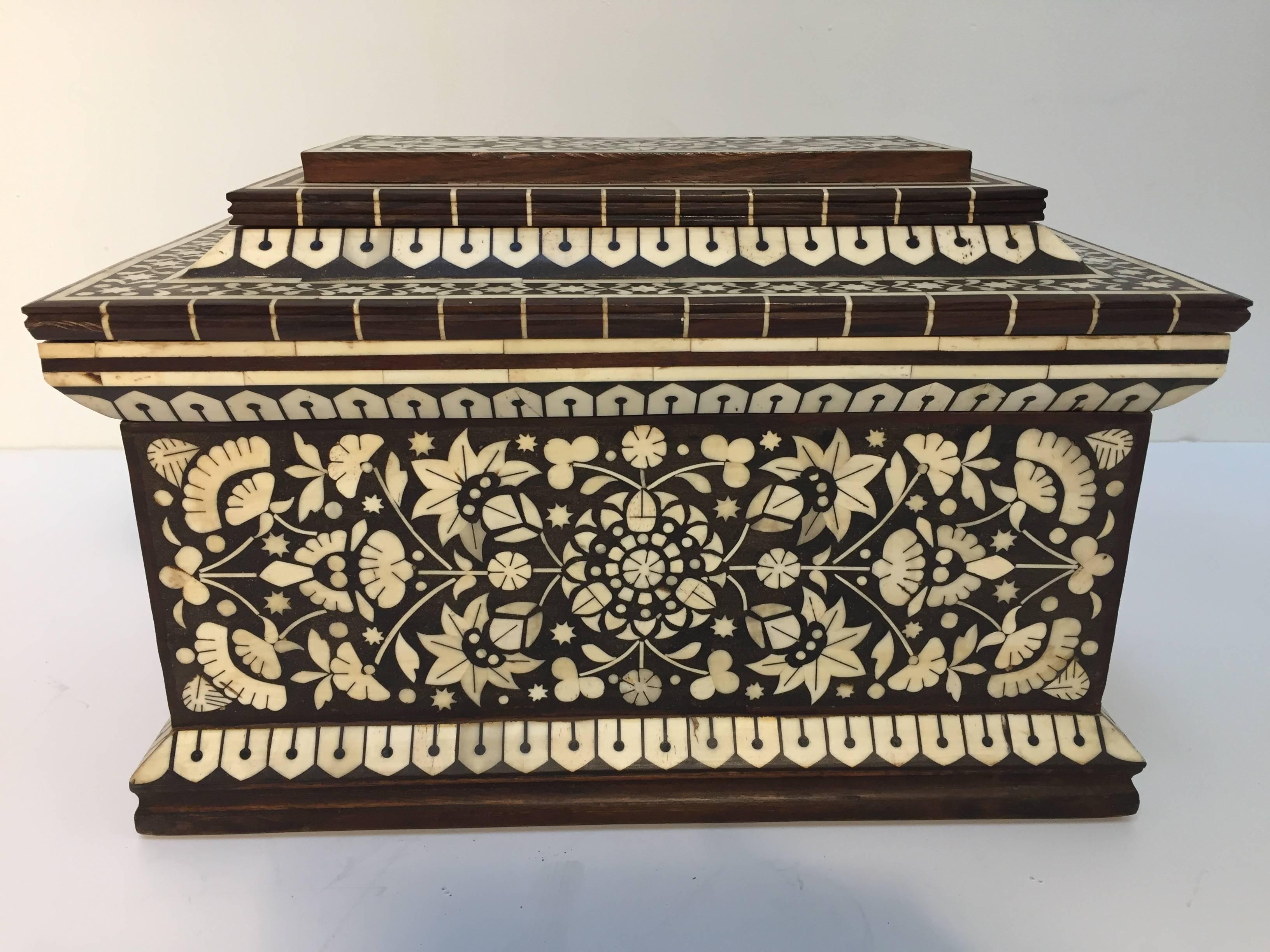 Inlay Vizagapatam Anglo-Indian Chest Tea Caddy