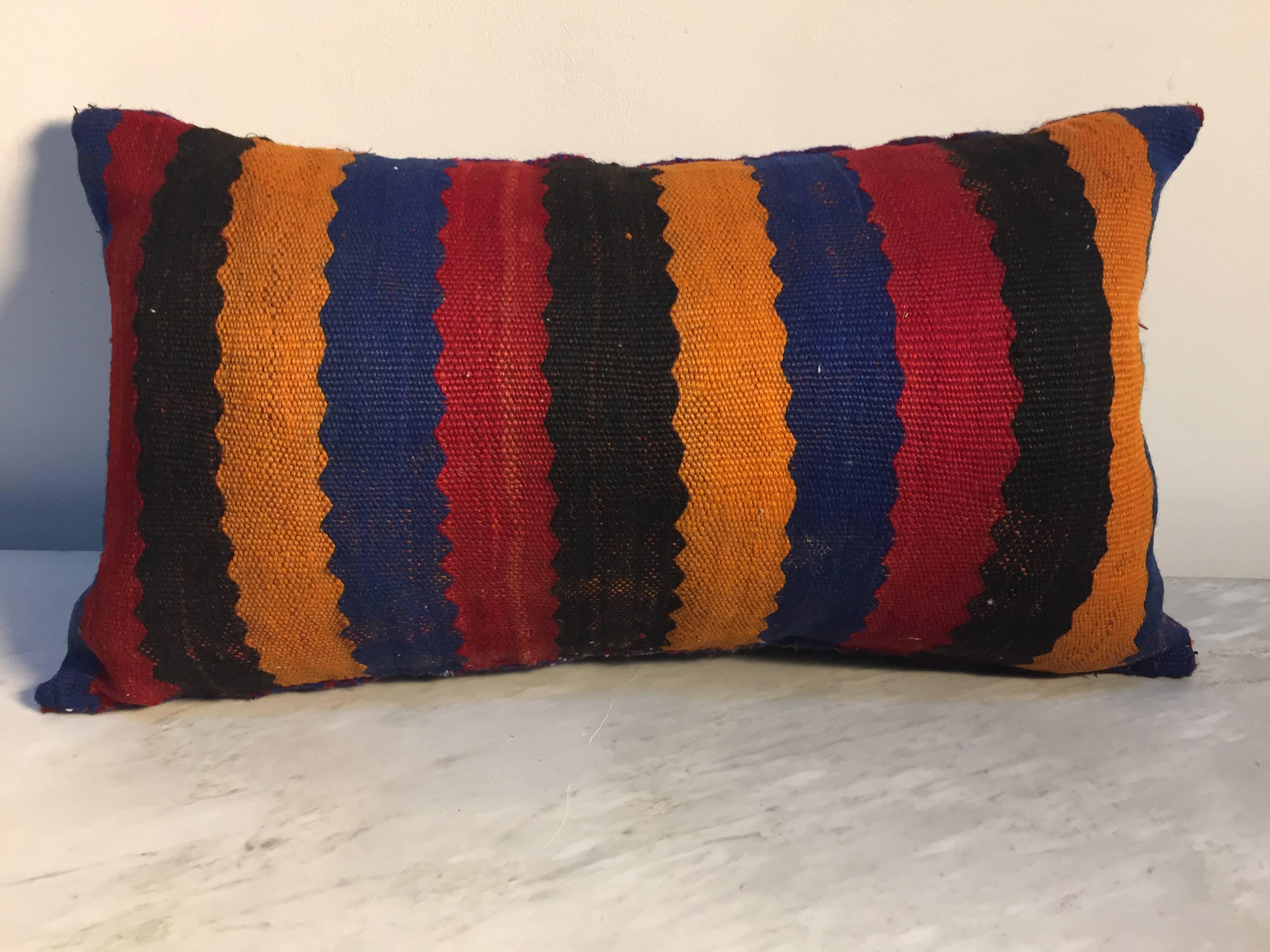 Hand-Knotted Moroccan Berber Handwoven Tribal Pillow