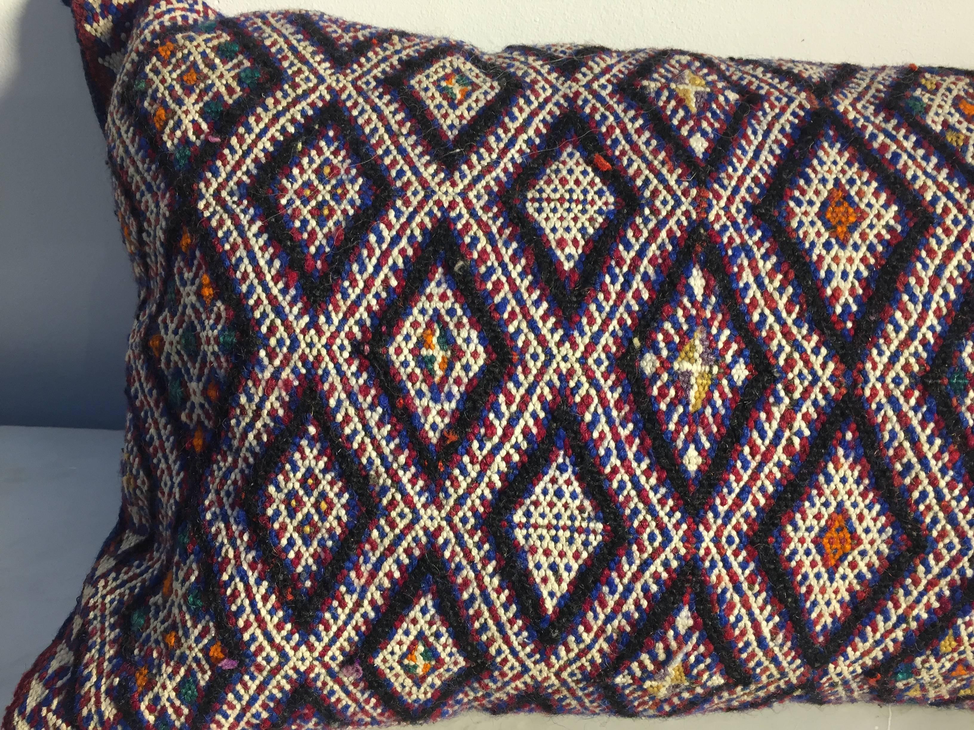 20th Century Moroccan Berber Handwoven Tribal Pillow