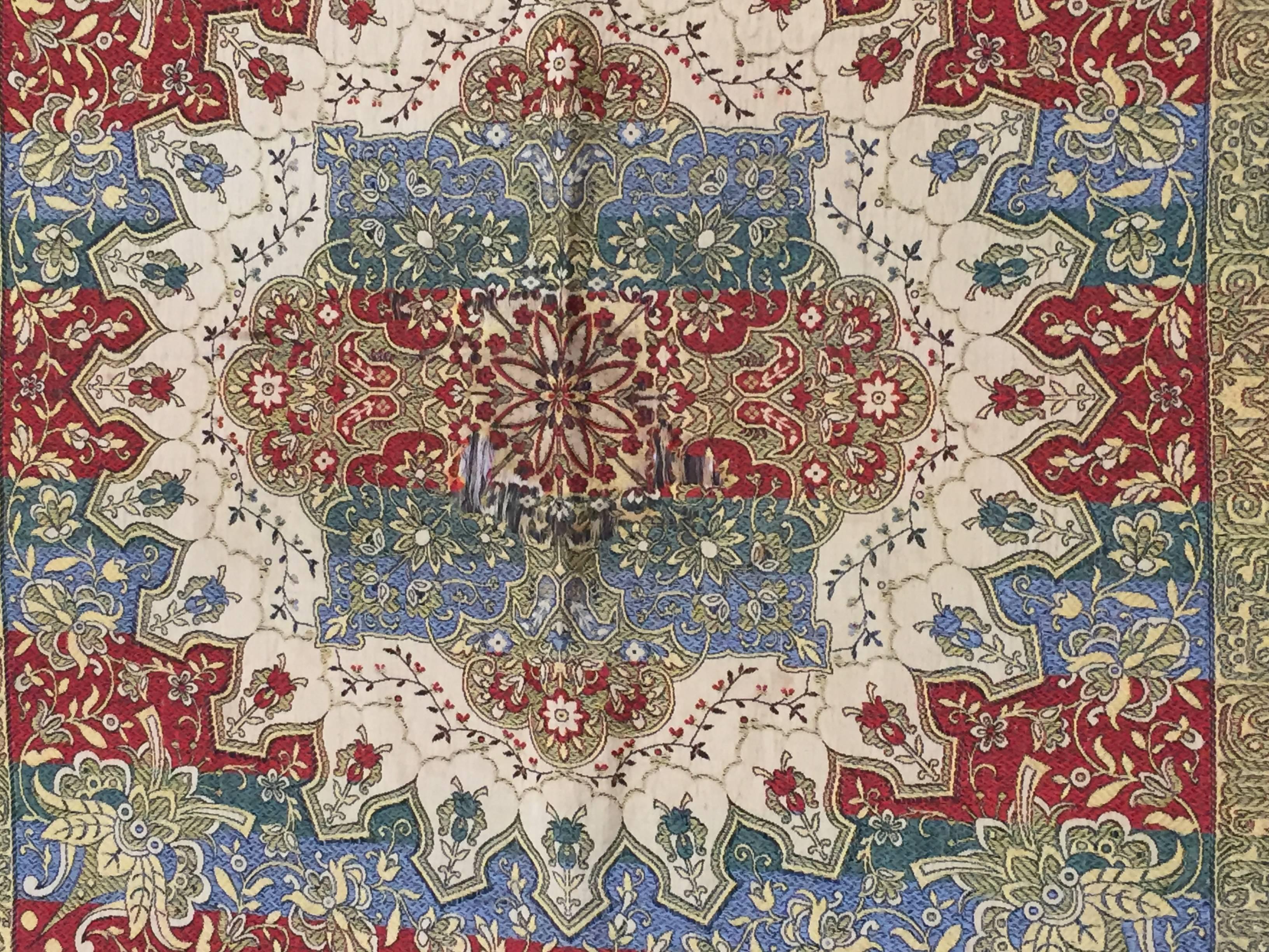 Hand-Crafted Spanish Moorish Wall Hanging Tapestry with Arabic Writing