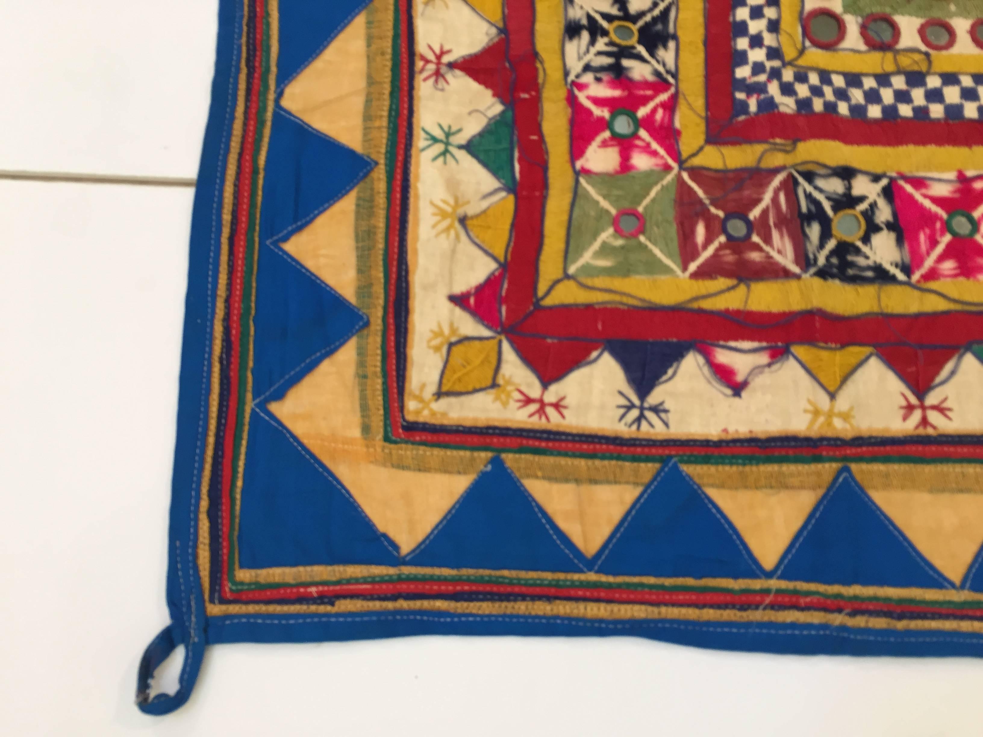 Embroidered Ceremonial Chakla Cloth Textile In Good Condition In North Hollywood, CA