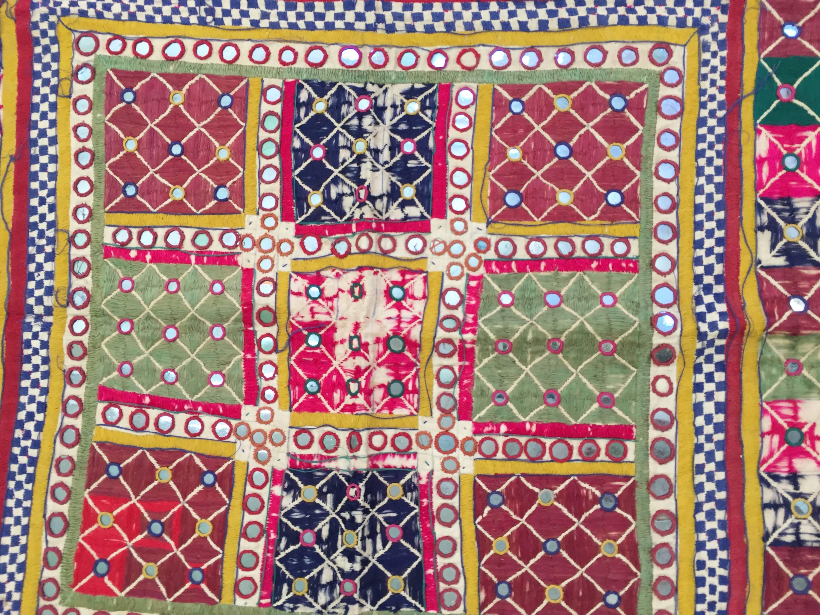 Anglo Raj Embroidered Ceremonial Chakla Cloth Textile