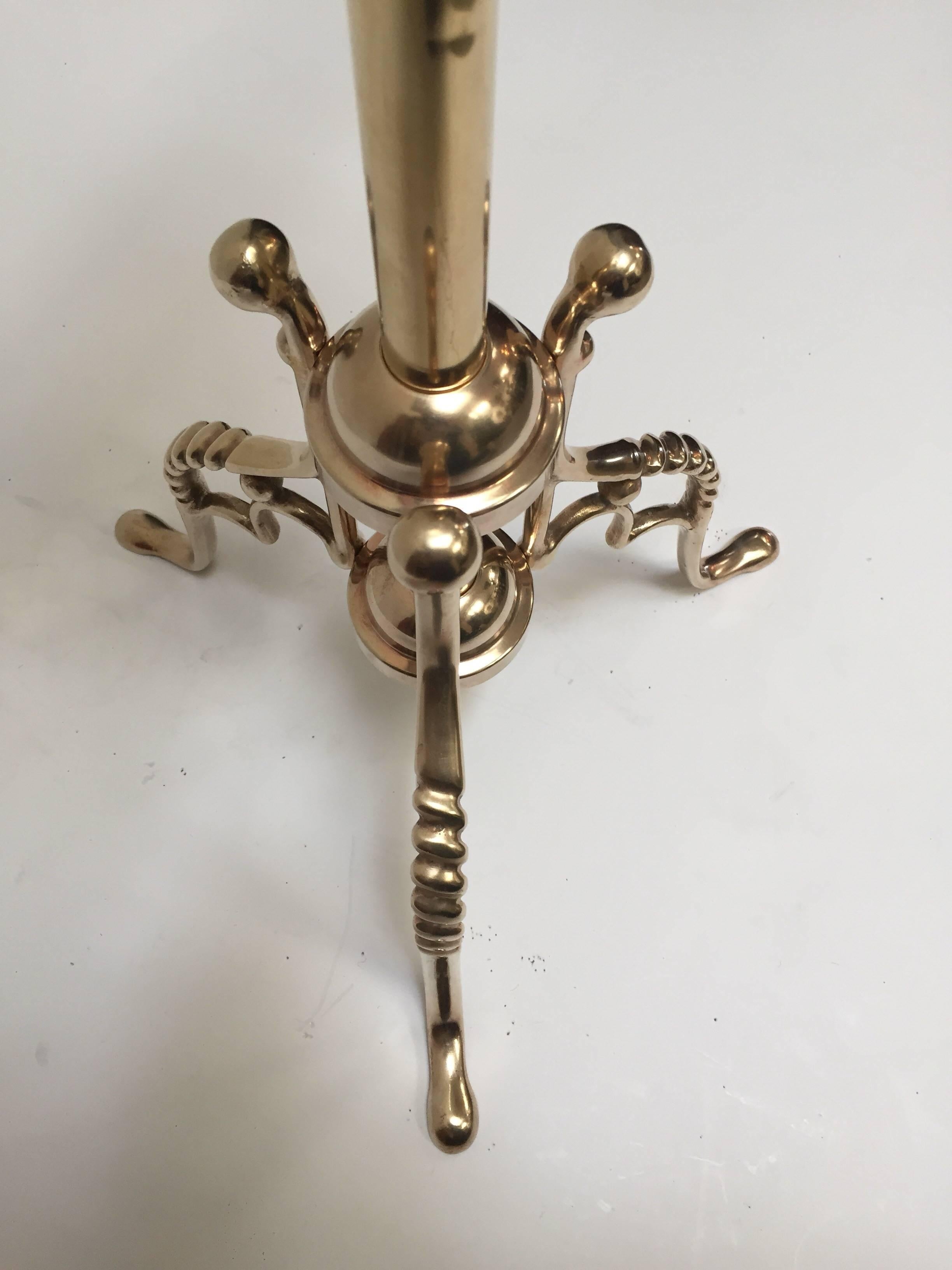 Italian Gentleman Polished Brass Valet In Good Condition In North Hollywood, CA