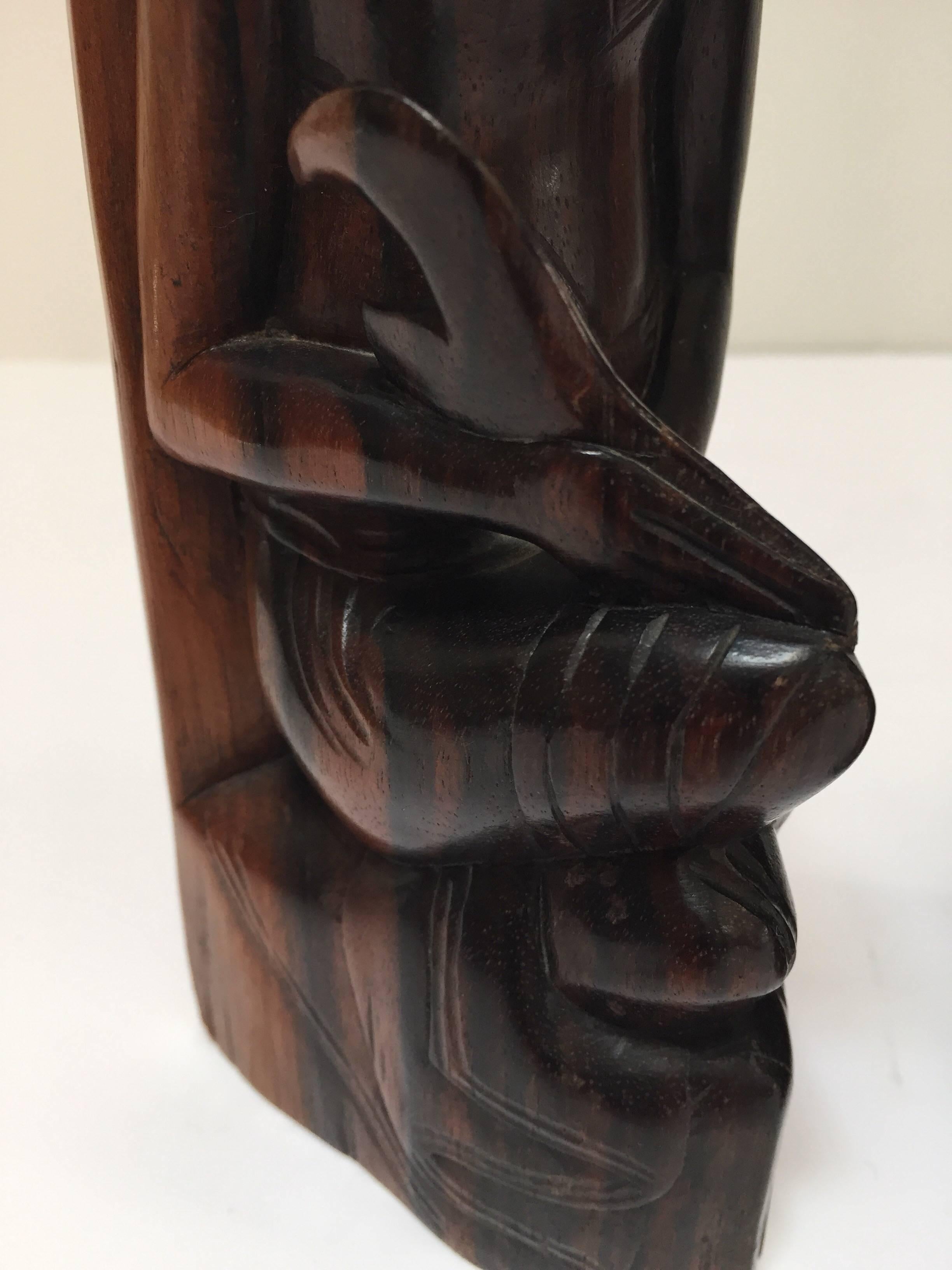 Hand-Carved Wooden Balinese Bookends 7