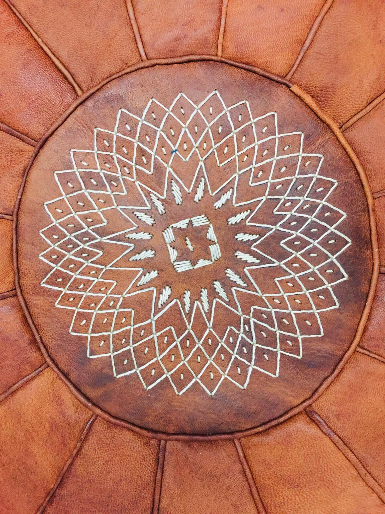 leather poufs morocco