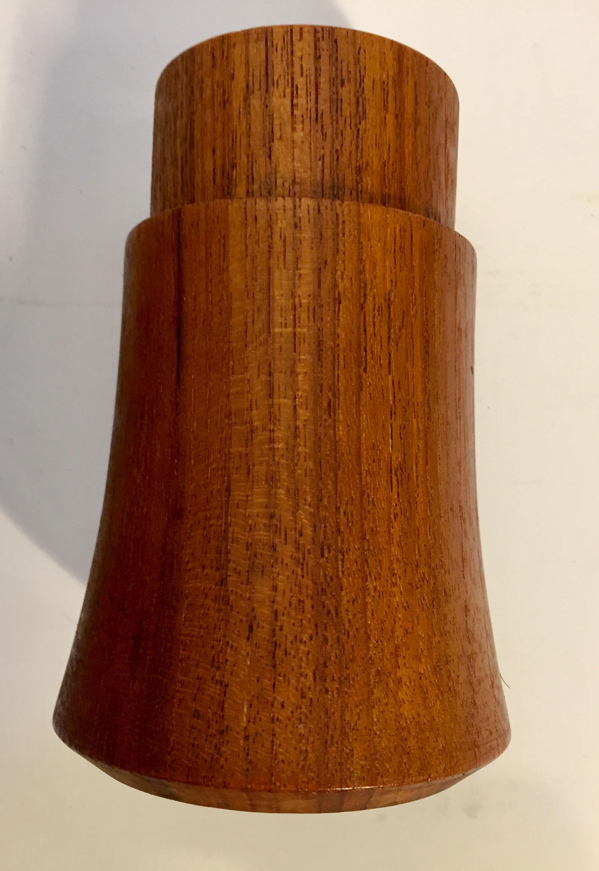 Hand-Crafted Pair of Midcentury Danish Modern Dansk Teak Candleholder