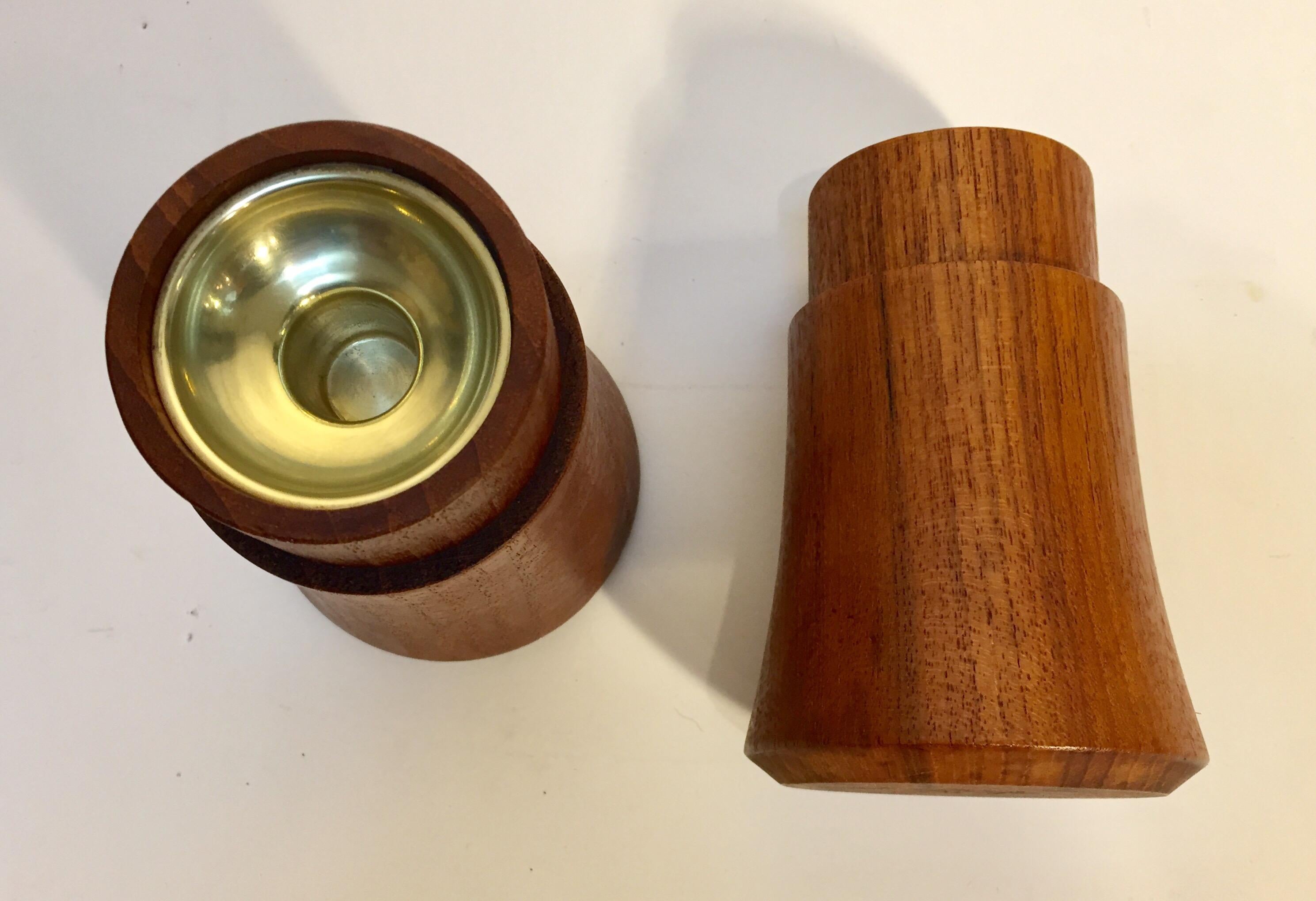20th Century Pair of Midcentury Danish Modern Dansk Teak Candleholder
