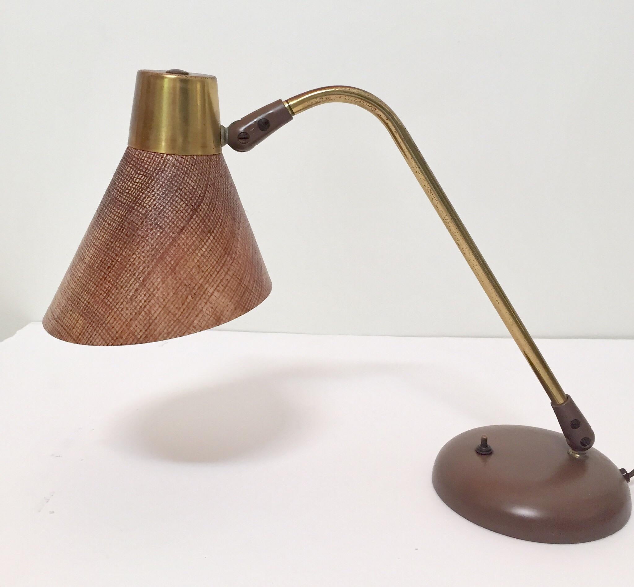 Metal Gerald Thurston Desk Table Lamp for Lightolier, 1950s