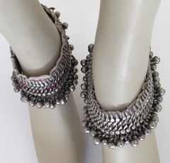 Pair of Traditional Ghungroo Bells Dancing Anklet Bracelets, Rajasthan India