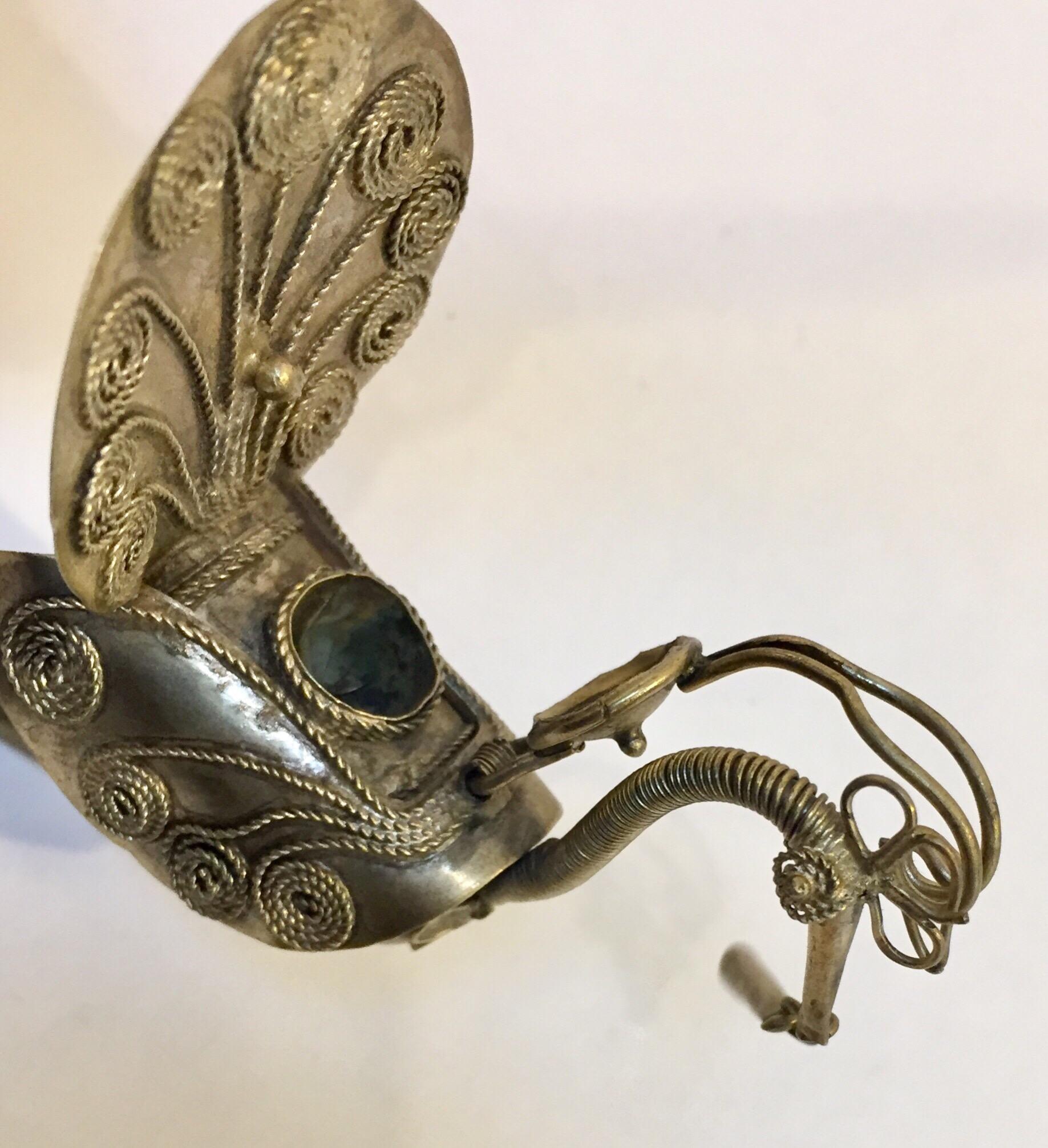 Asian Peacock Form Opium Pipe 1