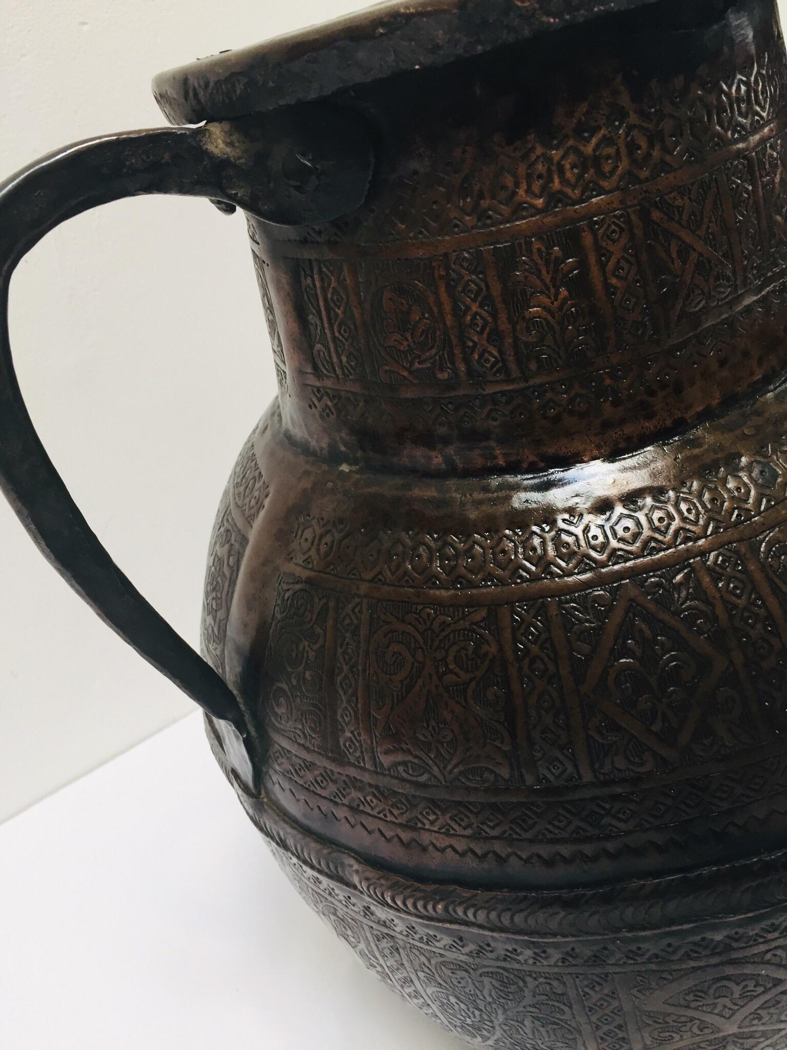 19th Century Persian Copper Pot with Handle 3