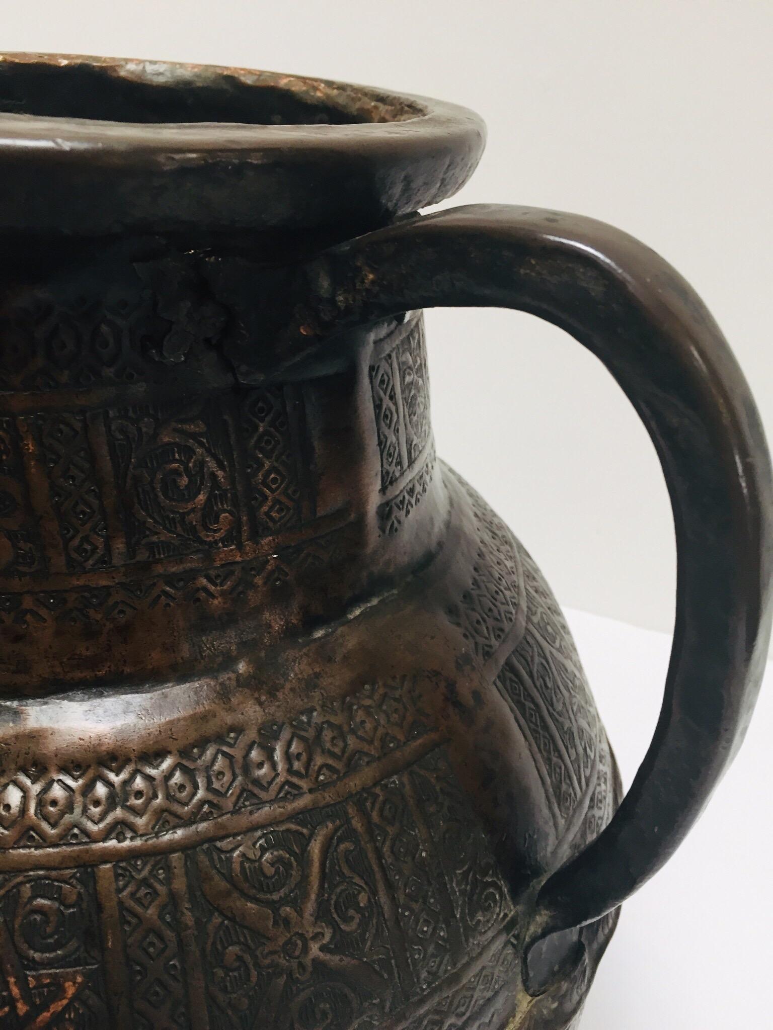 19th Century Persian Copper Pot with Handle 9