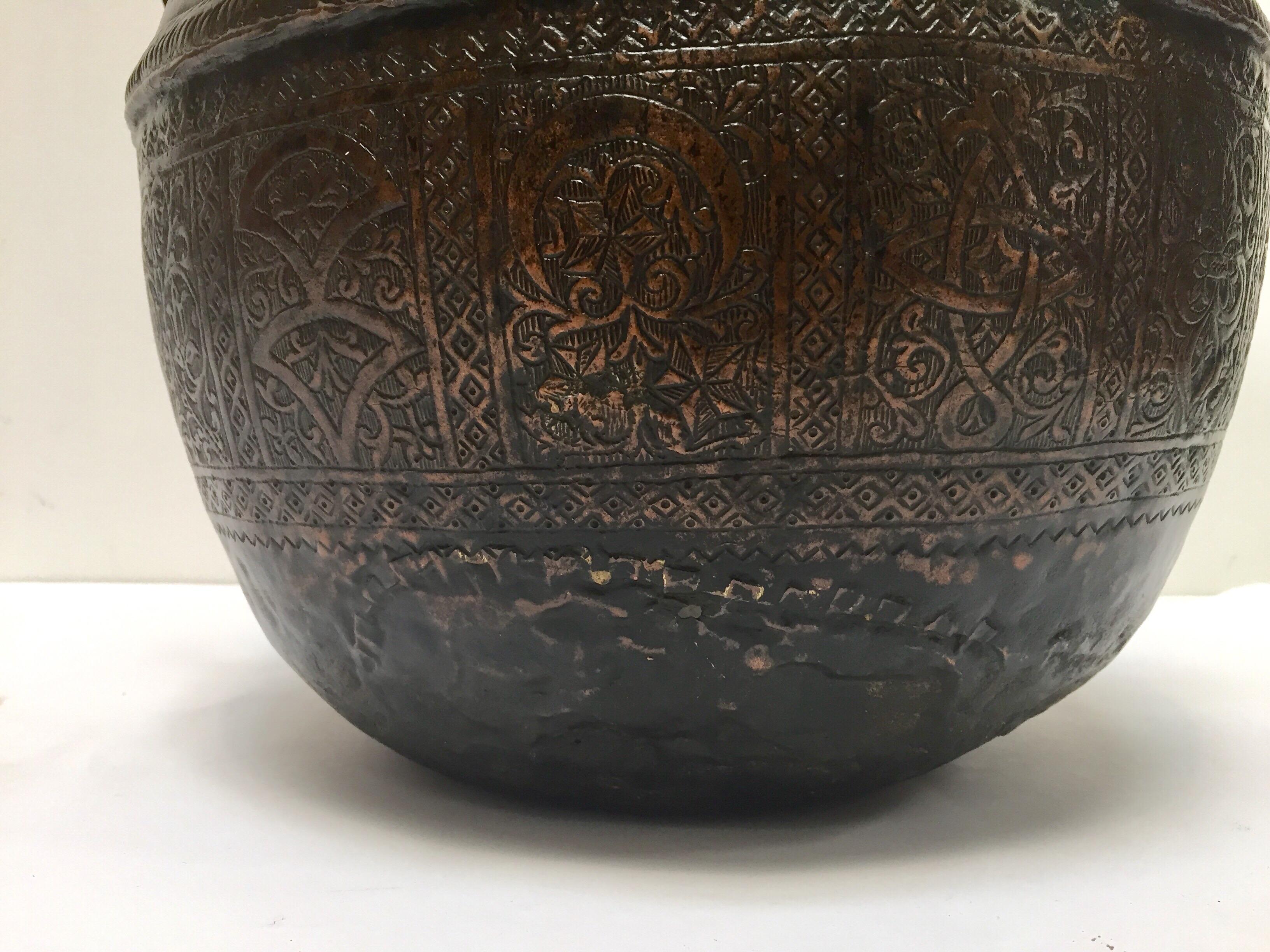 19th Century Persian Copper Pot with Handle 12