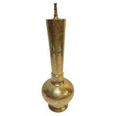 Elegant Tall Moorish Polished Brass Decorative Lamp Base