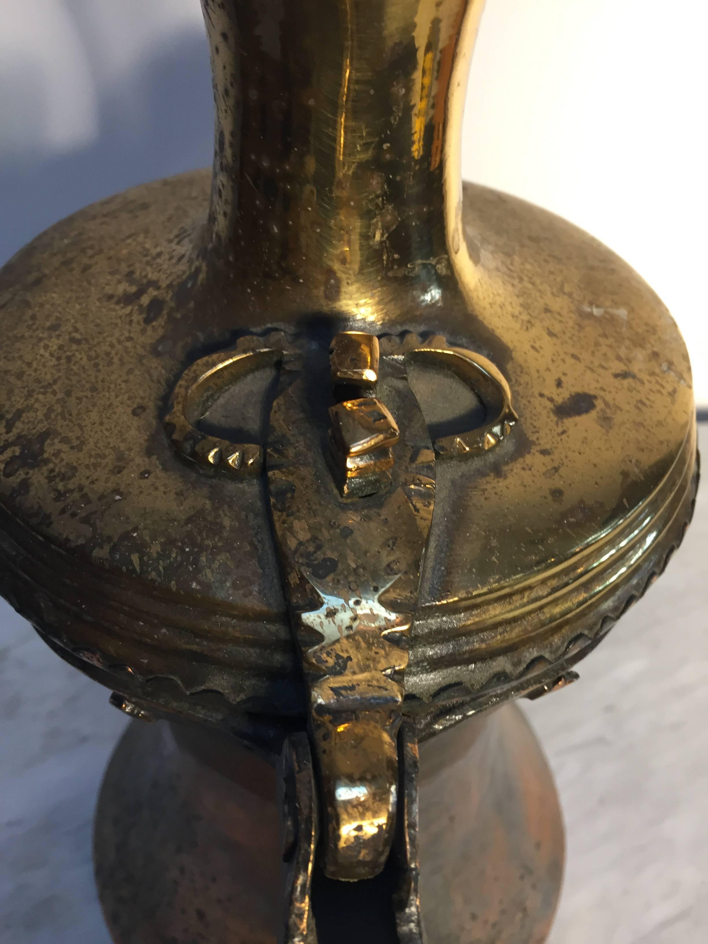 19th Century Dallah Middle Eastern Oversized Arabic Copper Coffee Pot 1