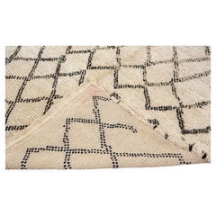 Vintage Moroccan Beni Ouarain Rug, Hand-Woven Wool, 1950s Design