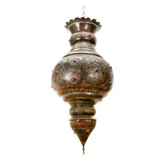 Large Antique Moroccan Bronze Moorish Chandelier