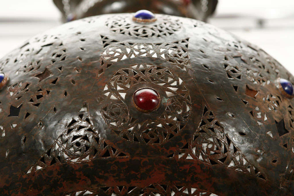 Brass Large Antique Moroccan Bronze Moorish Chandelier