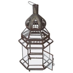 Vintage Handcrafted Moroccan Glass Lantern